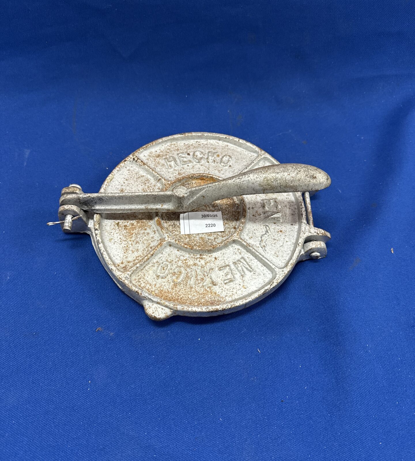 Vintage hecho Mexico cast iron press
