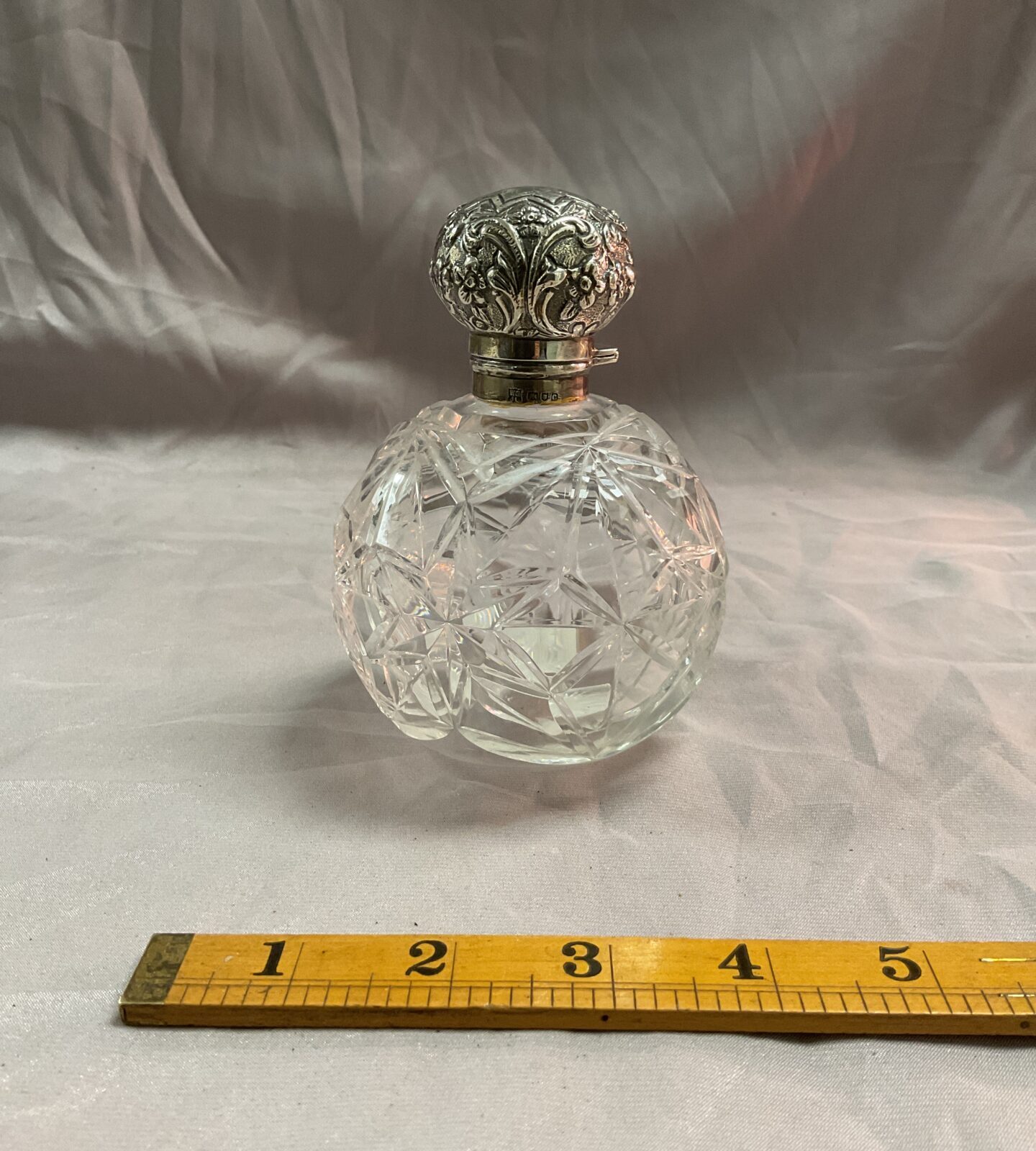 Hallmarked silver lidded Perfume bottle