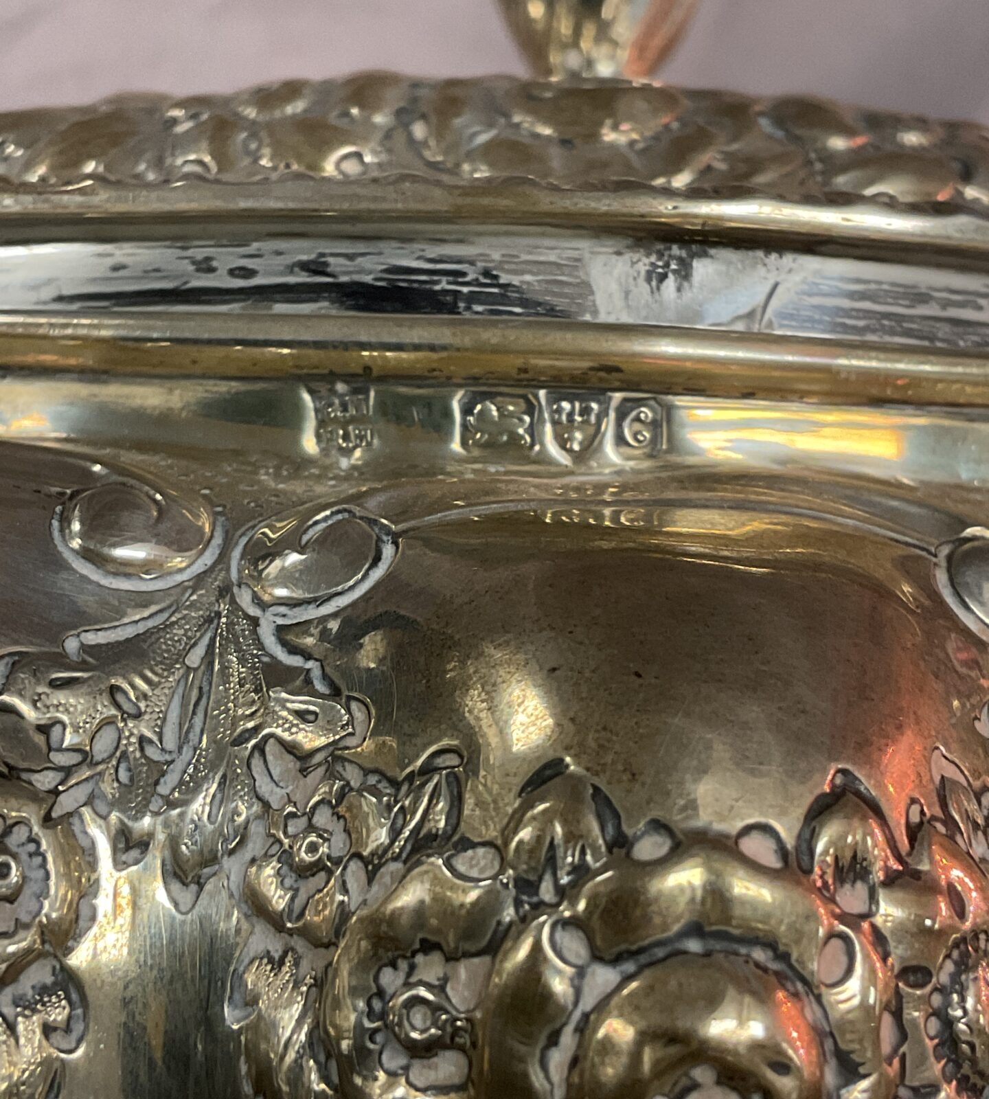 Chester Hallmarked Silver Caddy 1904 by George Nathan & Ridley Hayes 660g - Image 2
