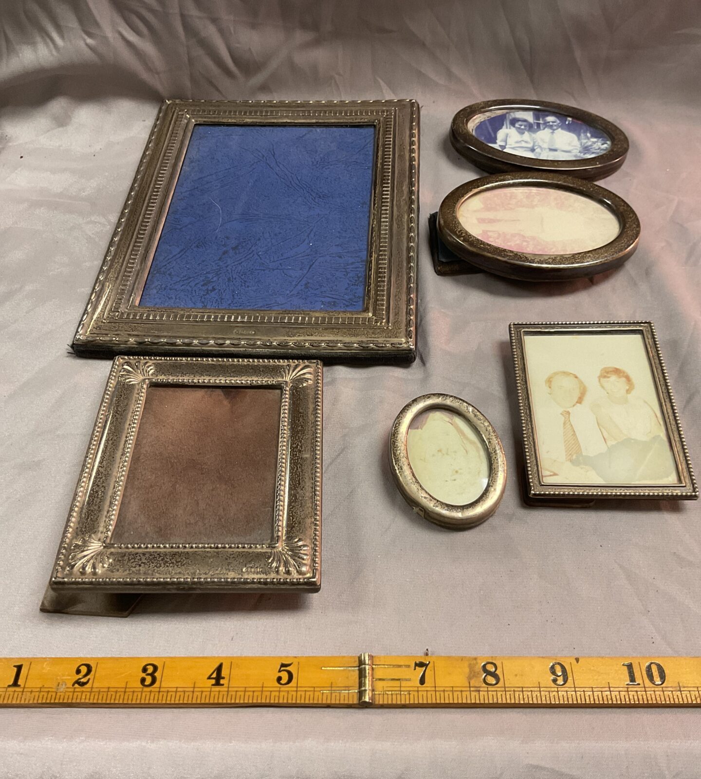 Six hallmarked silver photo frames