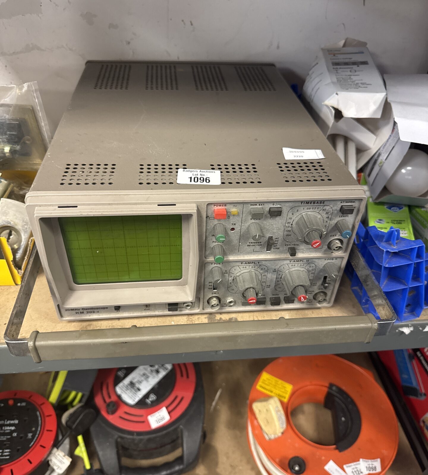 Vintage hameg hm203-4 oscilloscope - untested, needs kettle type power cable
