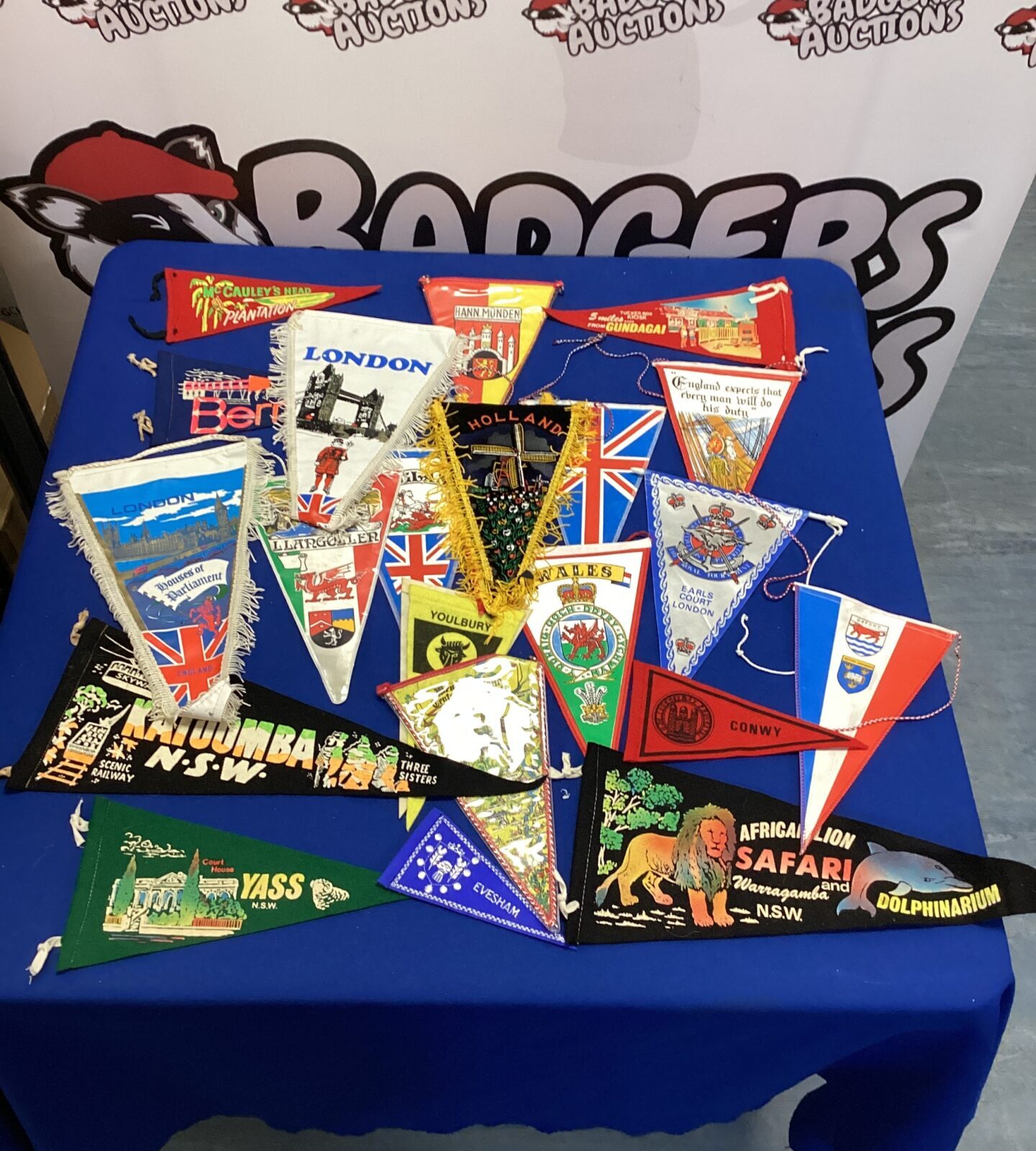 bag of caravan pennants