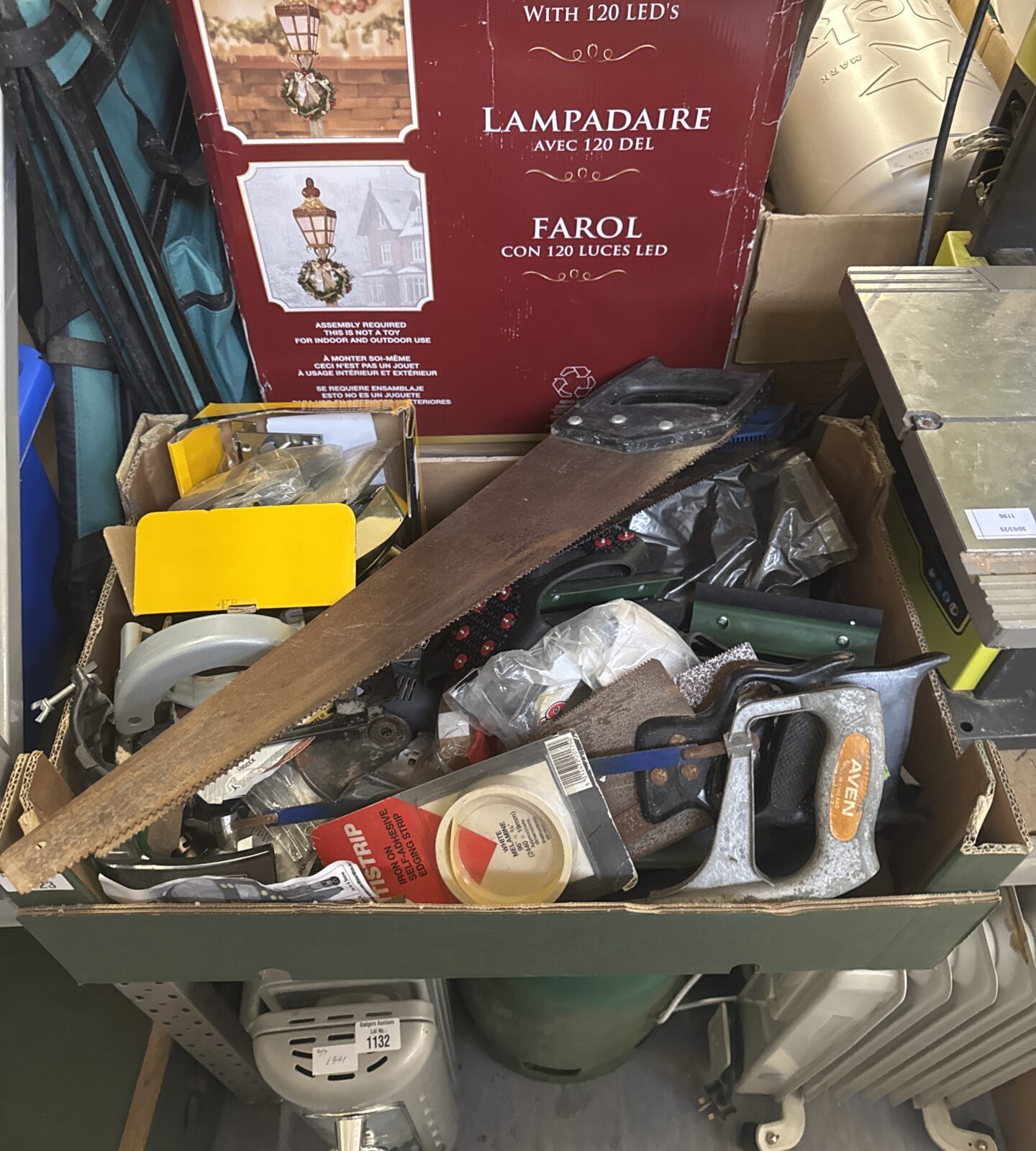 Large tray of shed clearance items