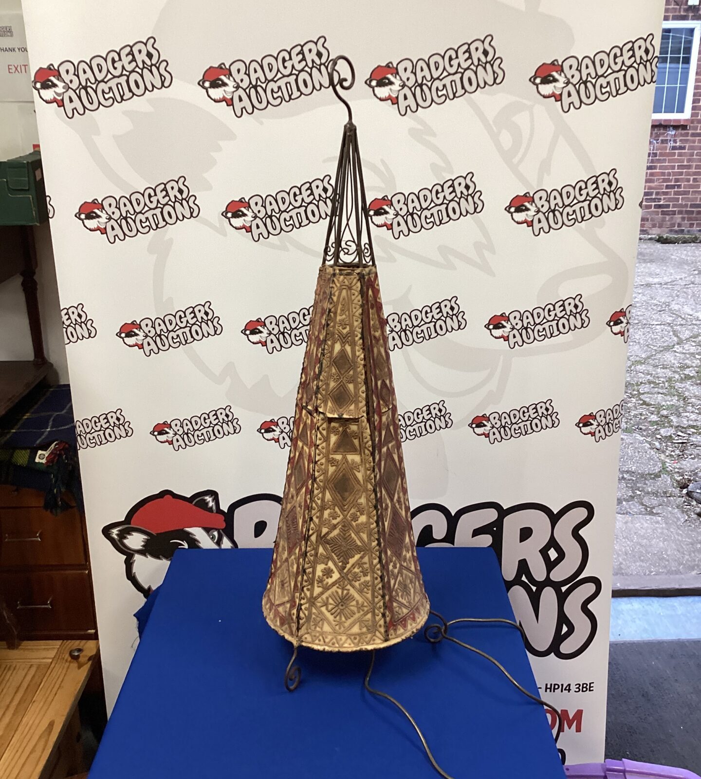 Vintage teepee lamp