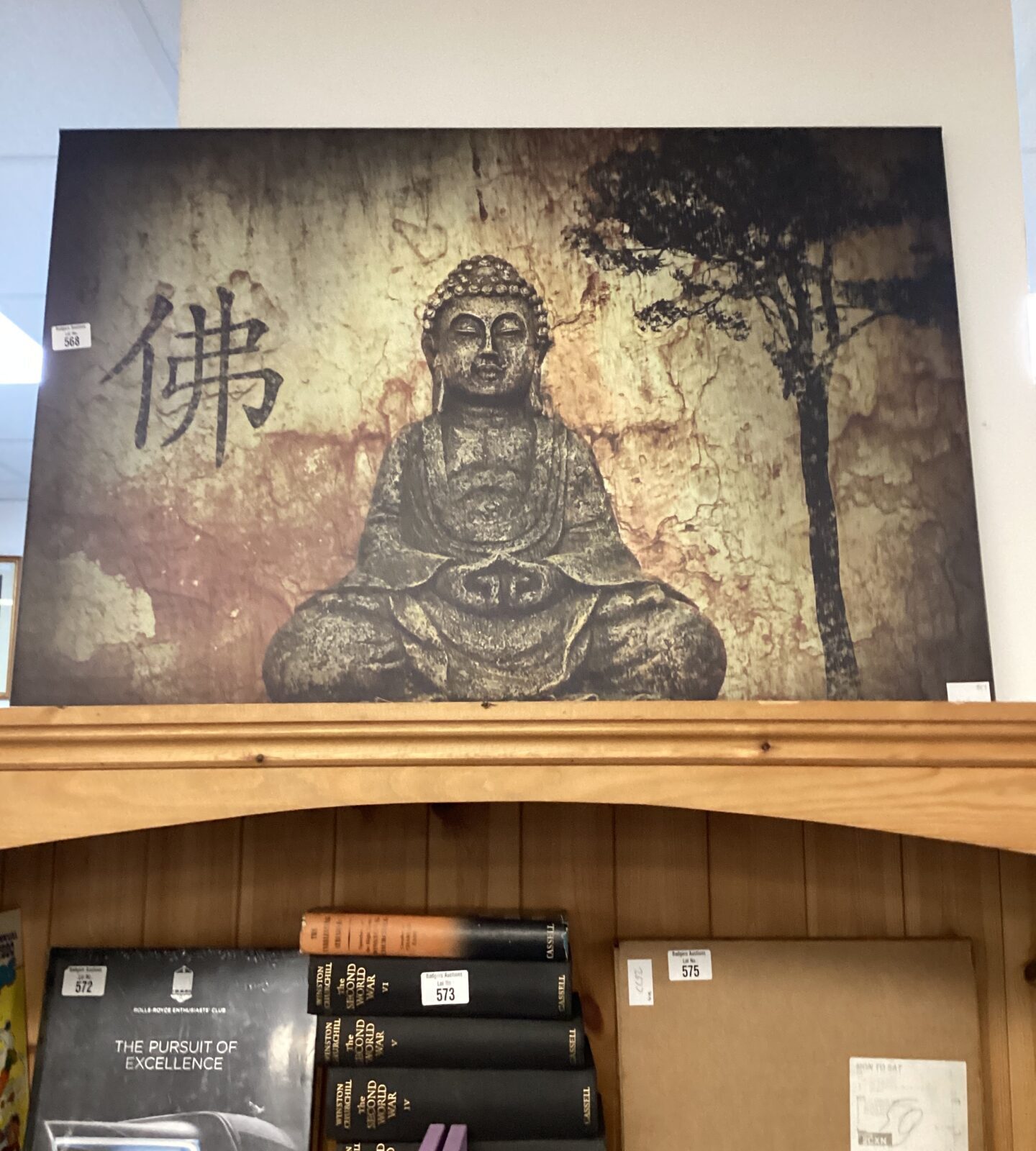 Large canvas print of Buddhist statue