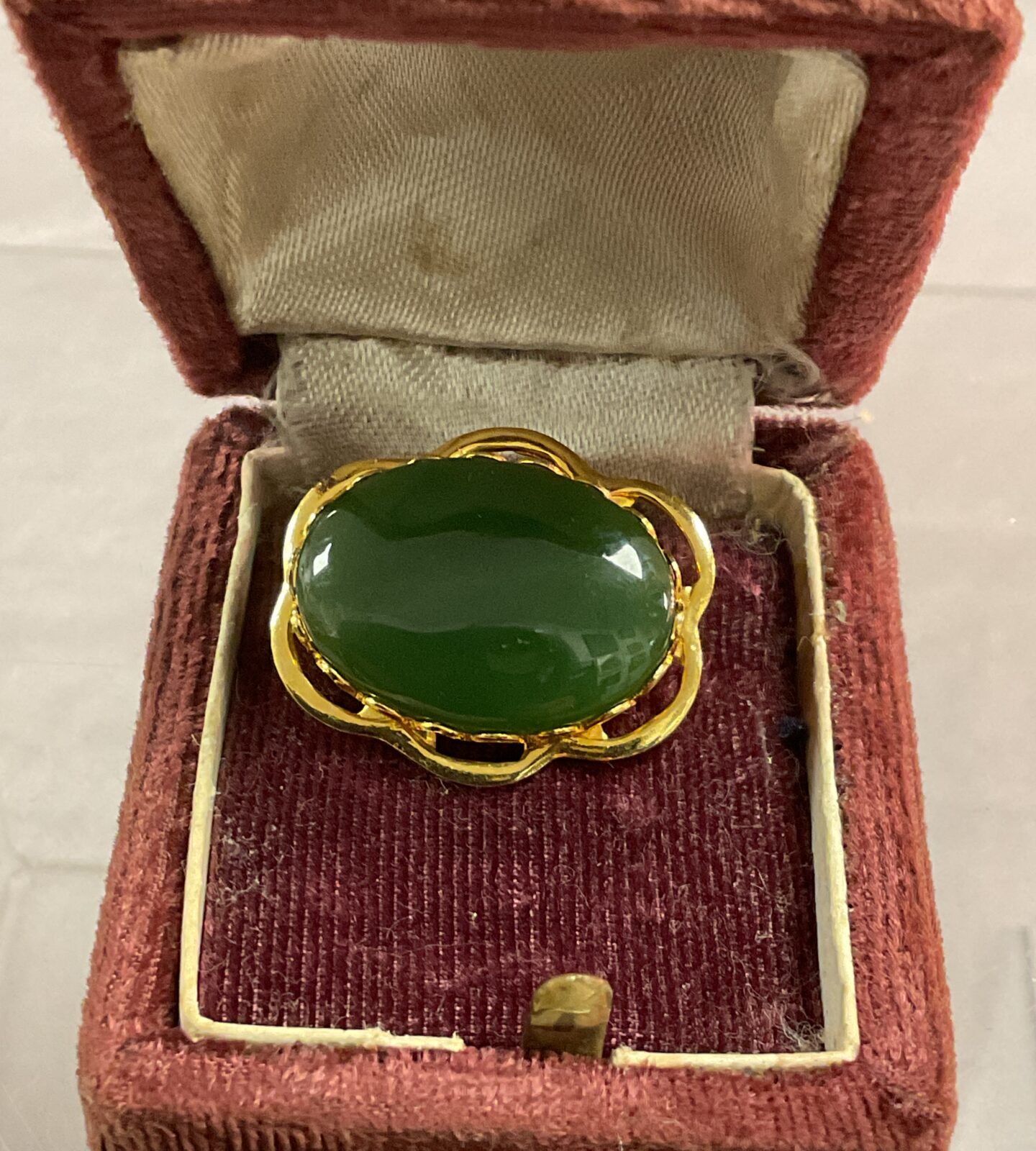 Jade brooch