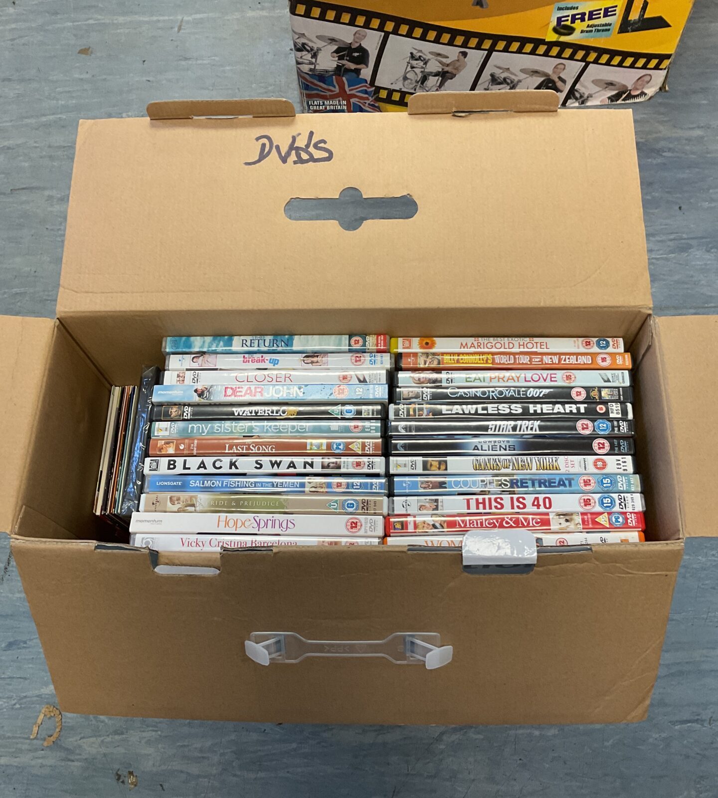 Box of dvd movies