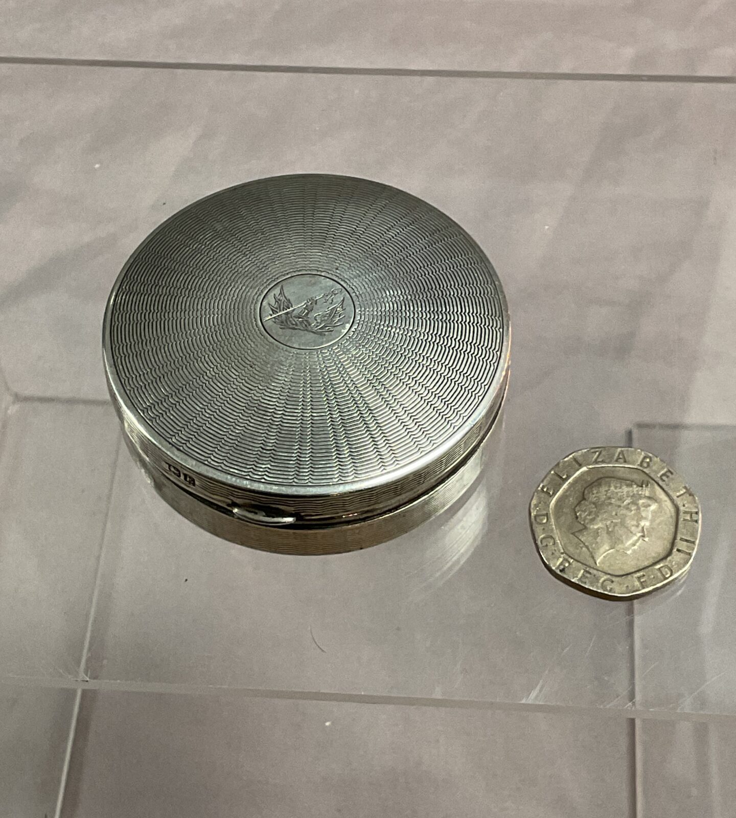 Hallmarked silver pill box