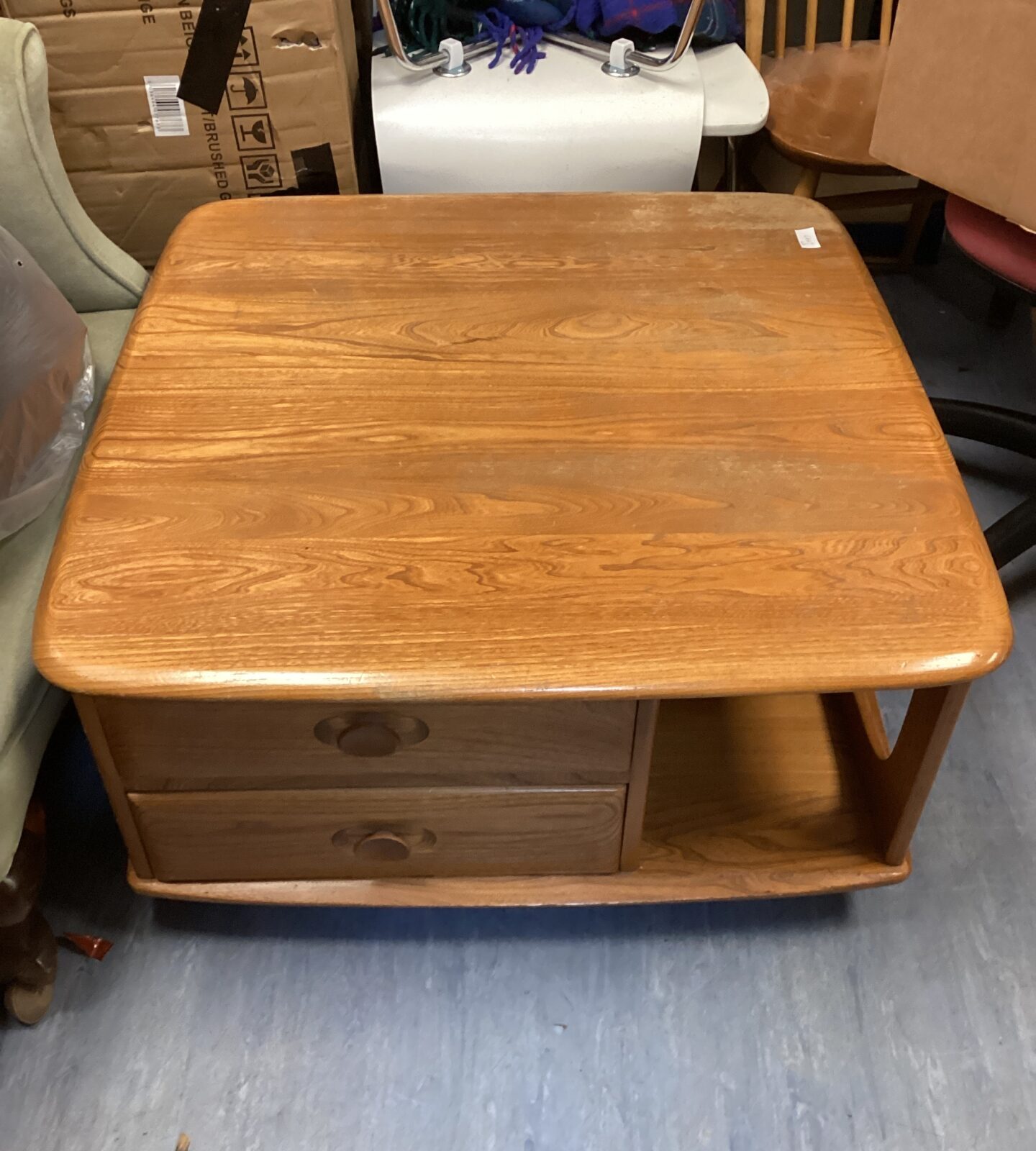 Mid century Ercol pandora coffee table H40xD81xW80cm