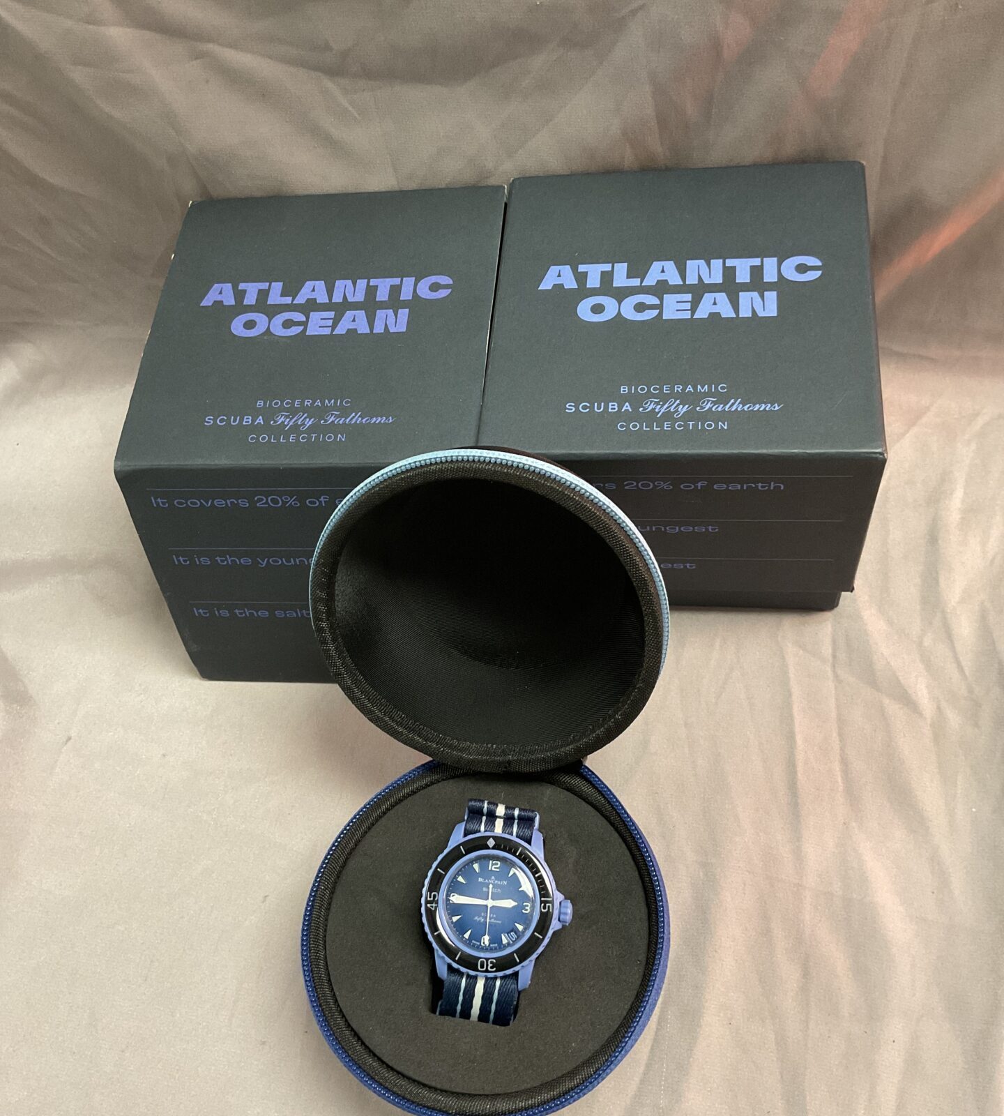 Blancpain swatch style Atlantic Ocean bioceramic scuba 50 fathoms collection - Image 2