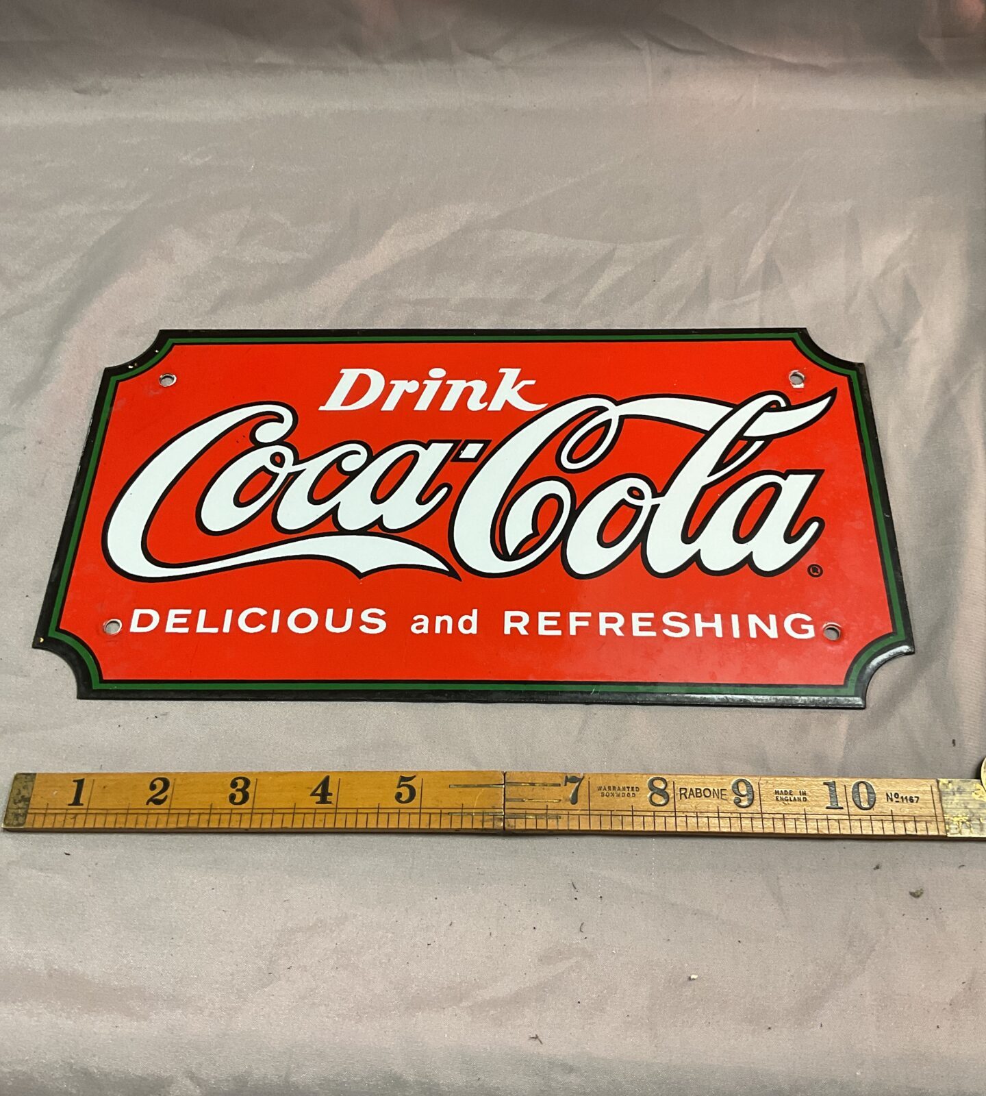 Original Coco cola enamel sign