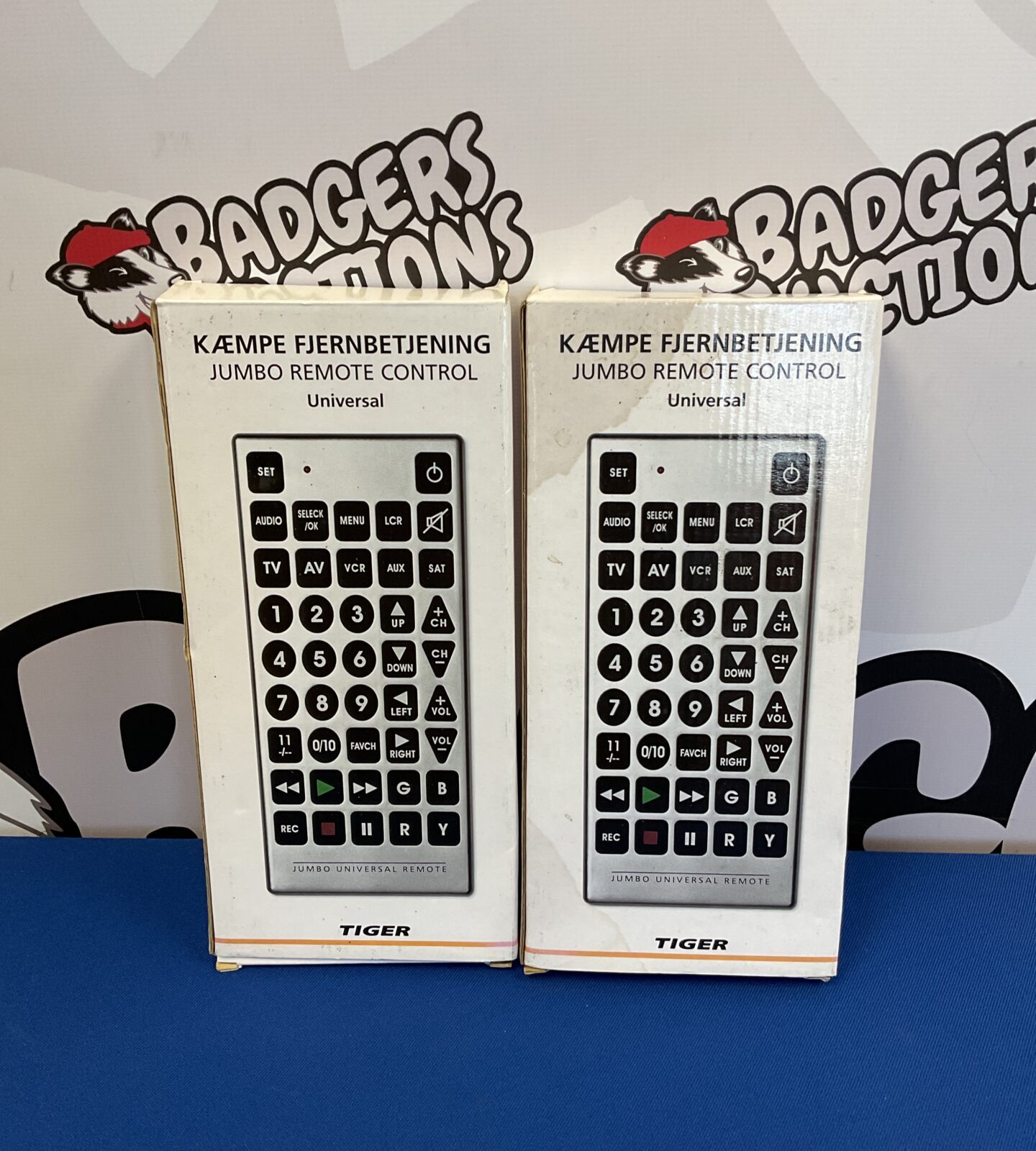 Two tiger jumbo remote controls