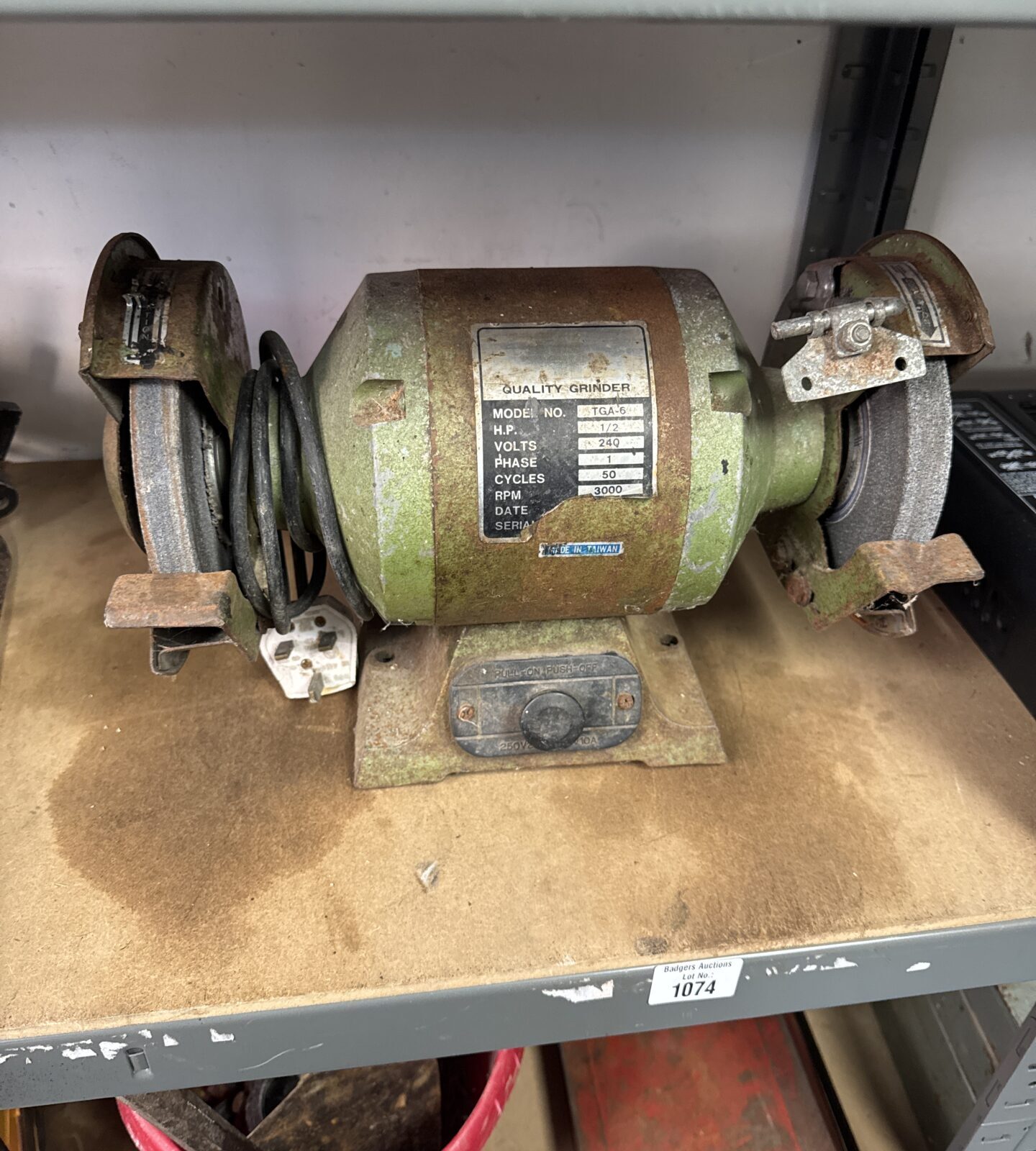 Vintage bench grinder wheel