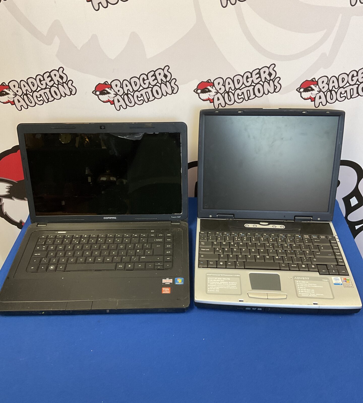 Two laptops inc compaq & advent