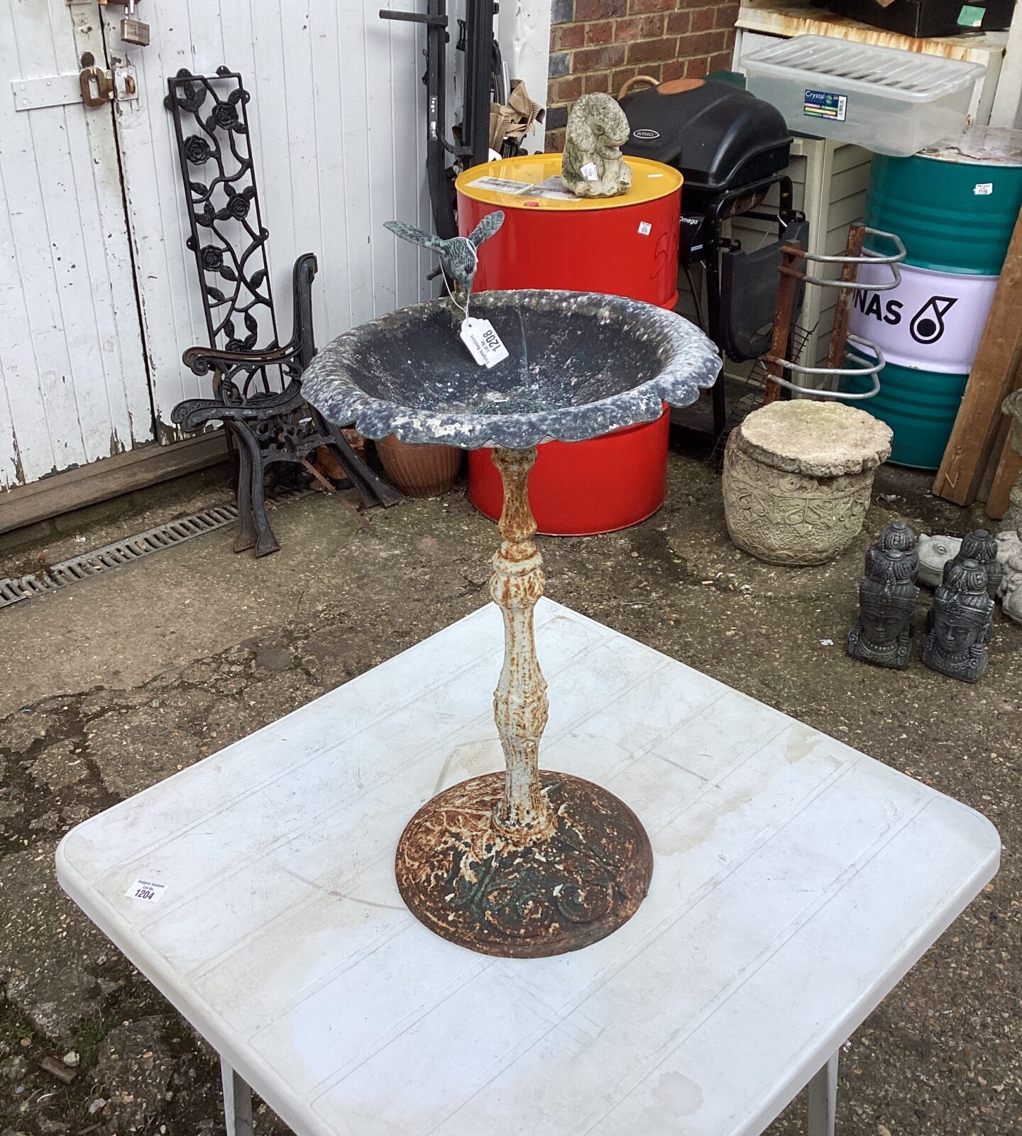 Metal Bird Bath