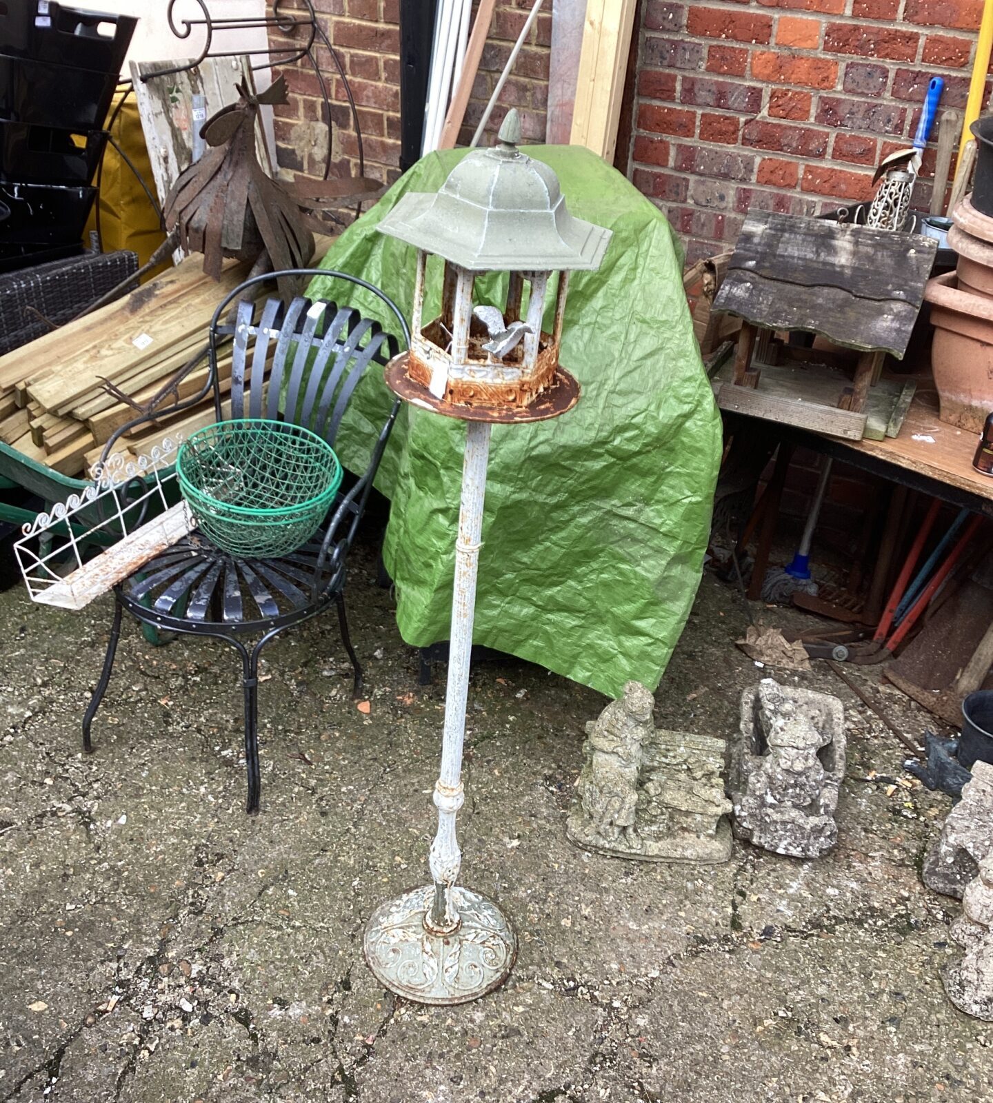 Vintage Metal Bird Table