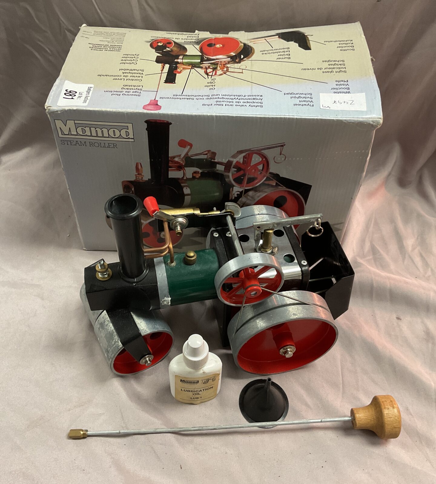 Vintage Mamod steam roller in original box