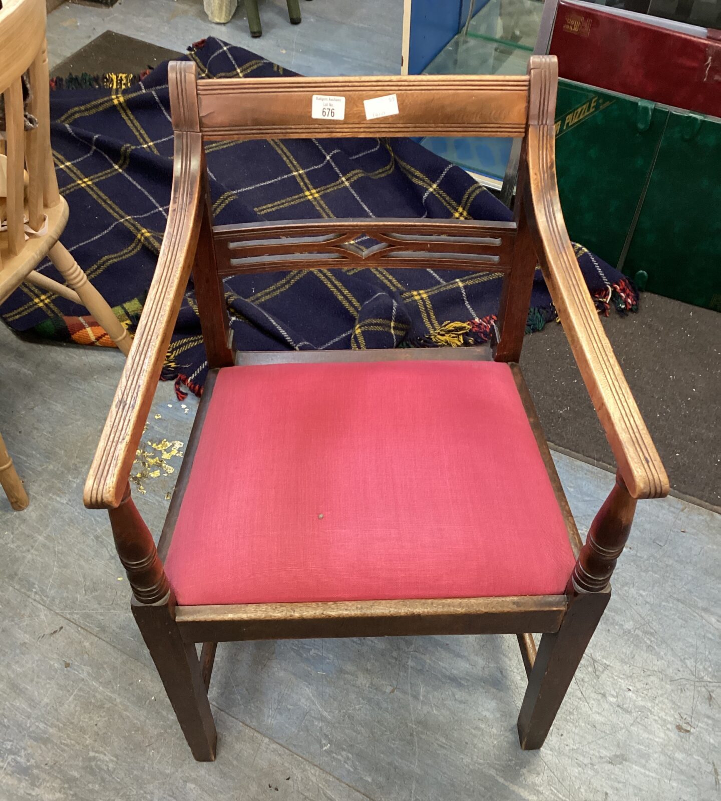 vintage oak carver chair