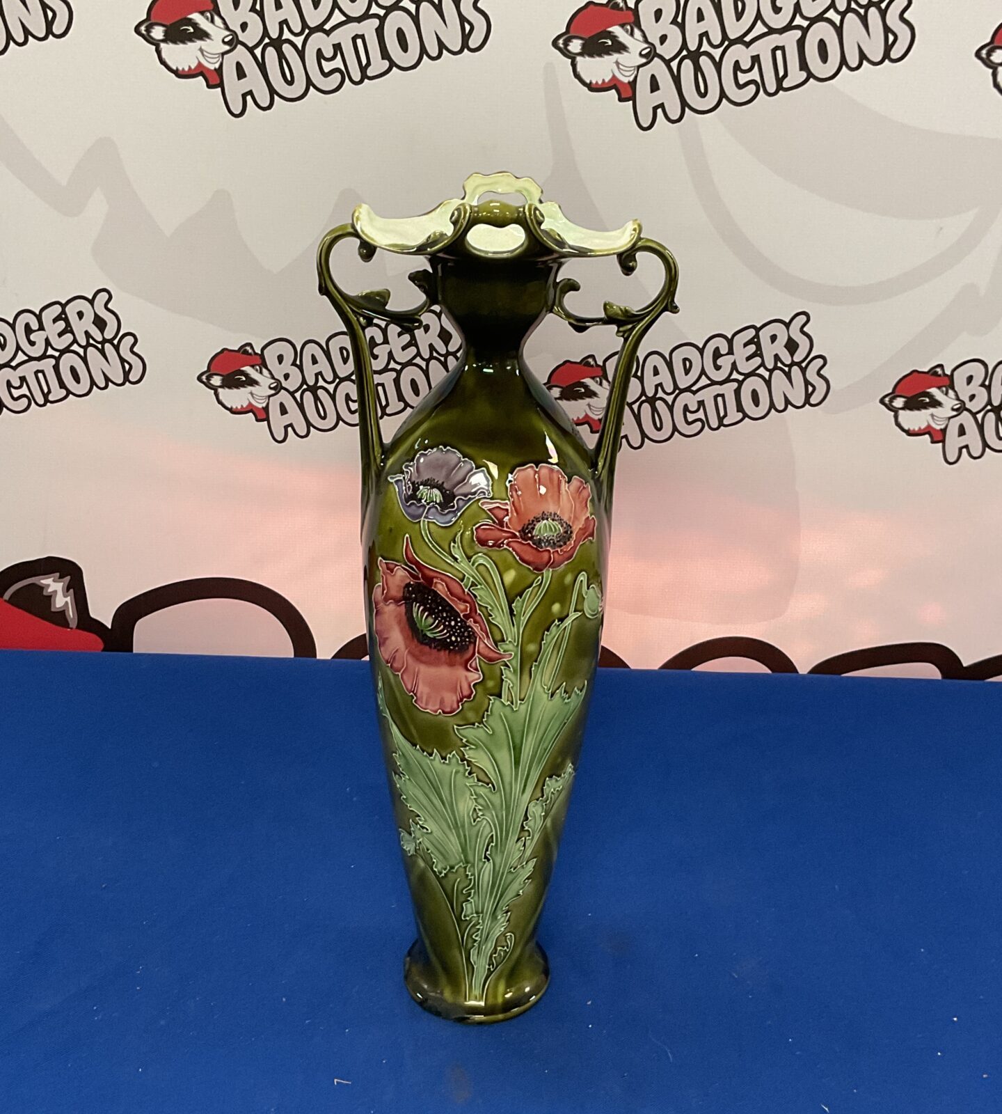 art nouveau tubelined decorated Vase 19” tall