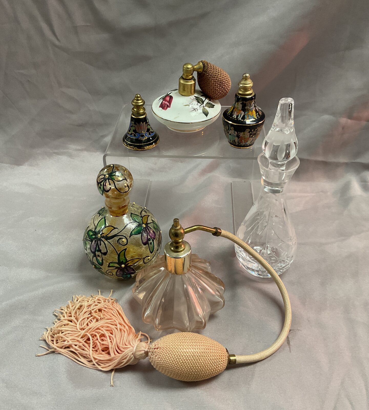 Collection of vintage perfume bottles