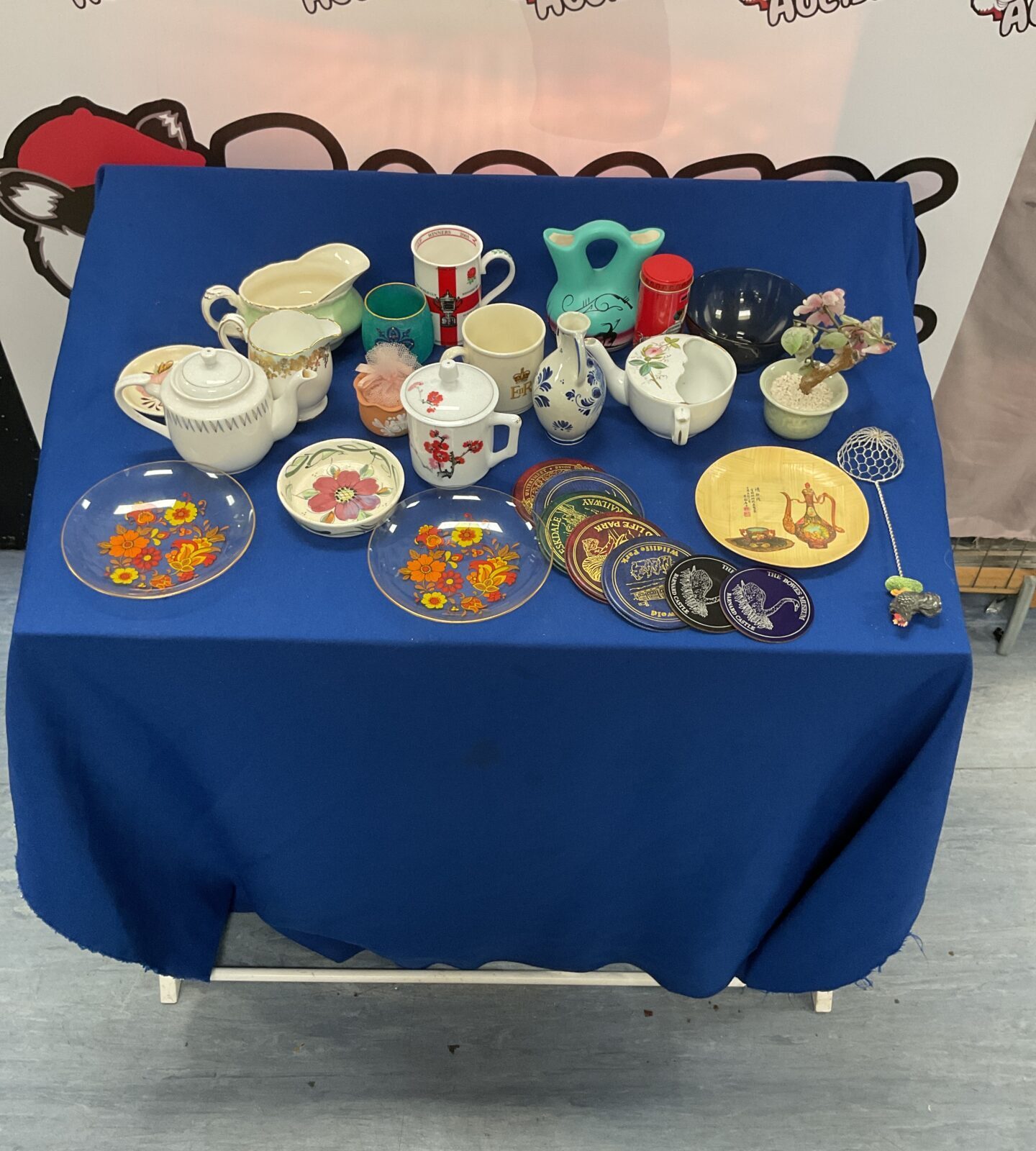 Selection of mixed items inc bone china and coasters