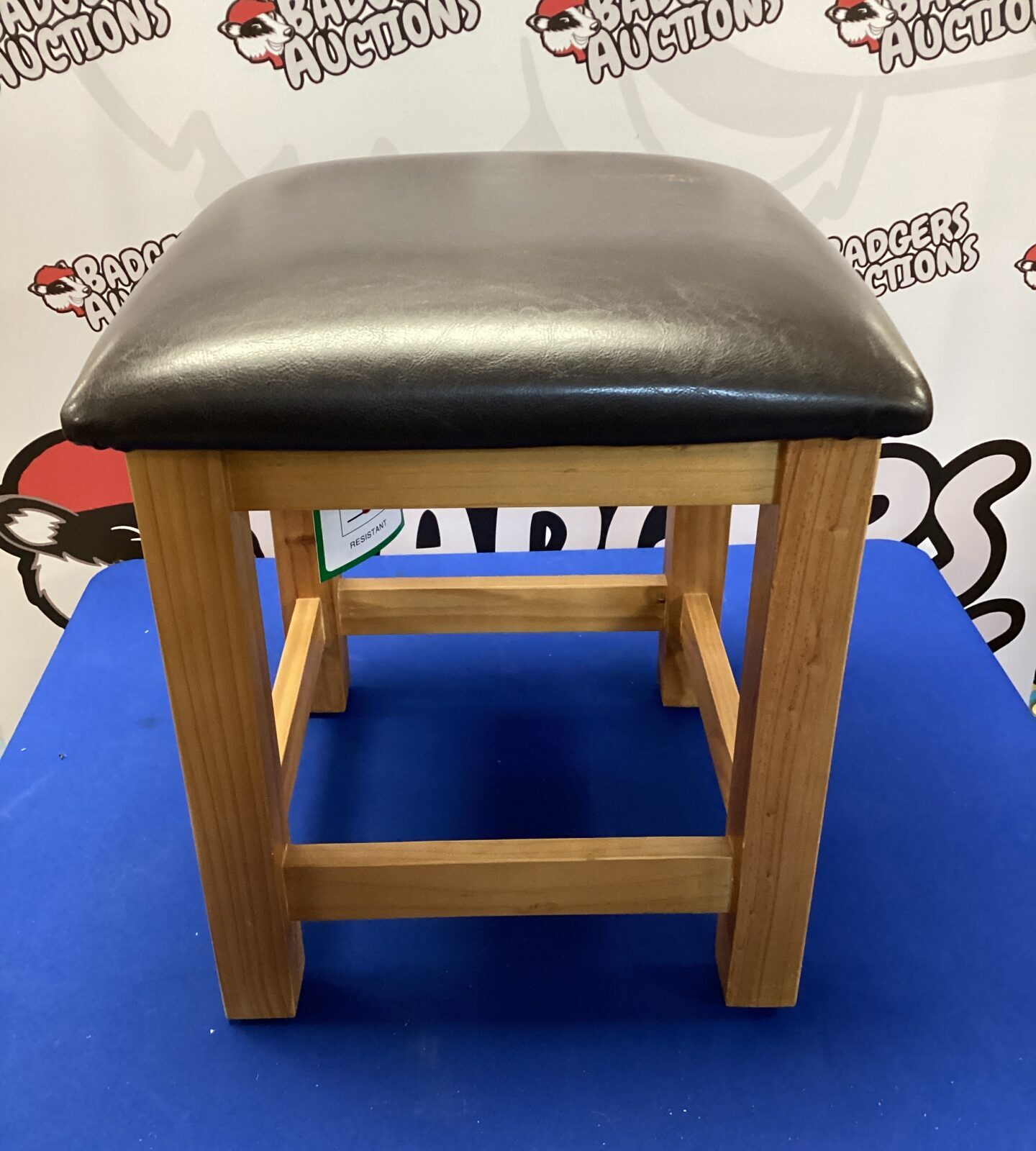 Leather topped stool