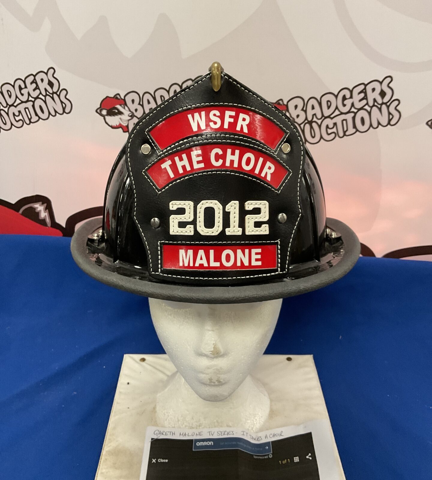 WSFR The Choir 2012 Malone Windsor-severance Colorado fire and rescue helmet from tv series it takes a choir with Gareth malone