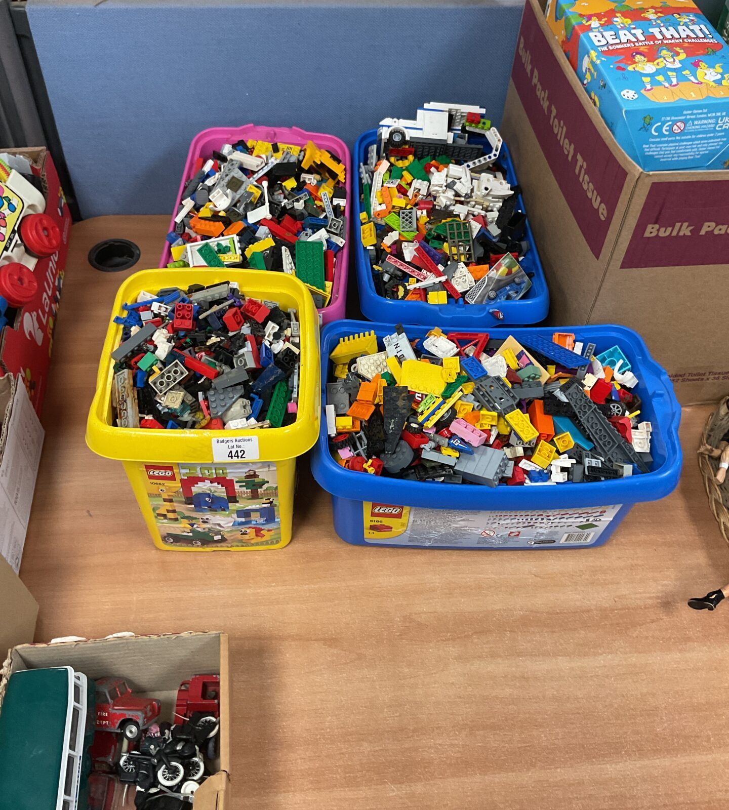 Four boxes of mixed Lego