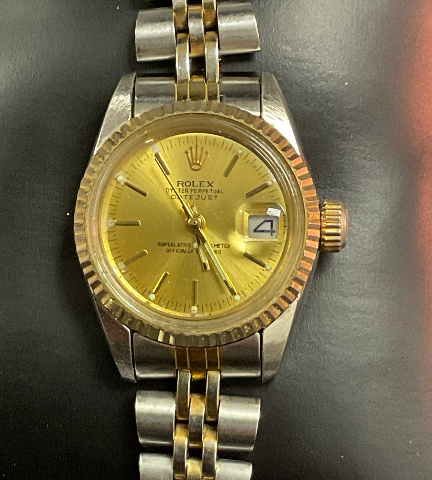 Rolex style ladies Quartz wristwatch working