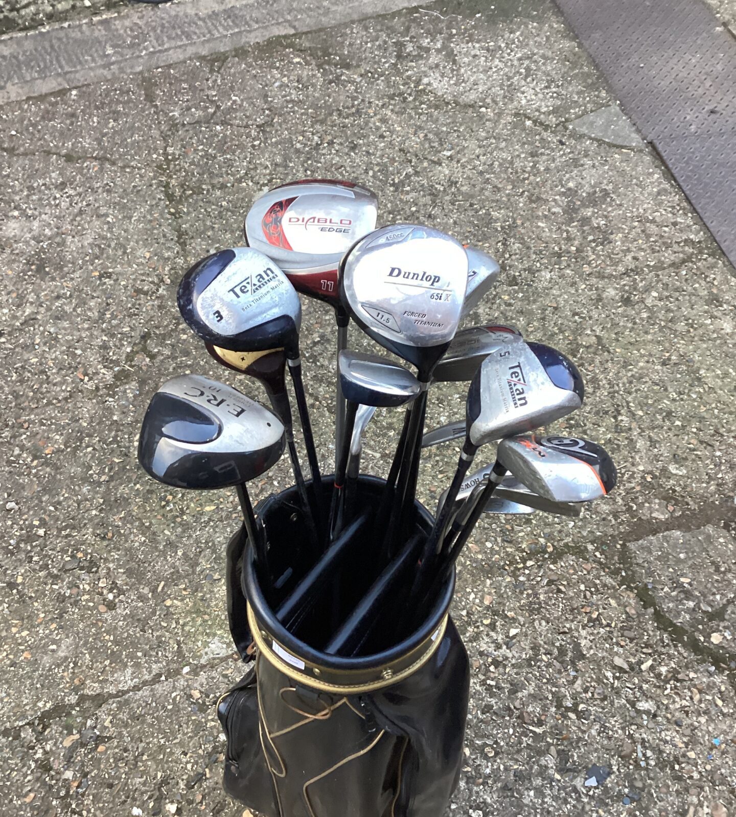 Selection of golf clubs