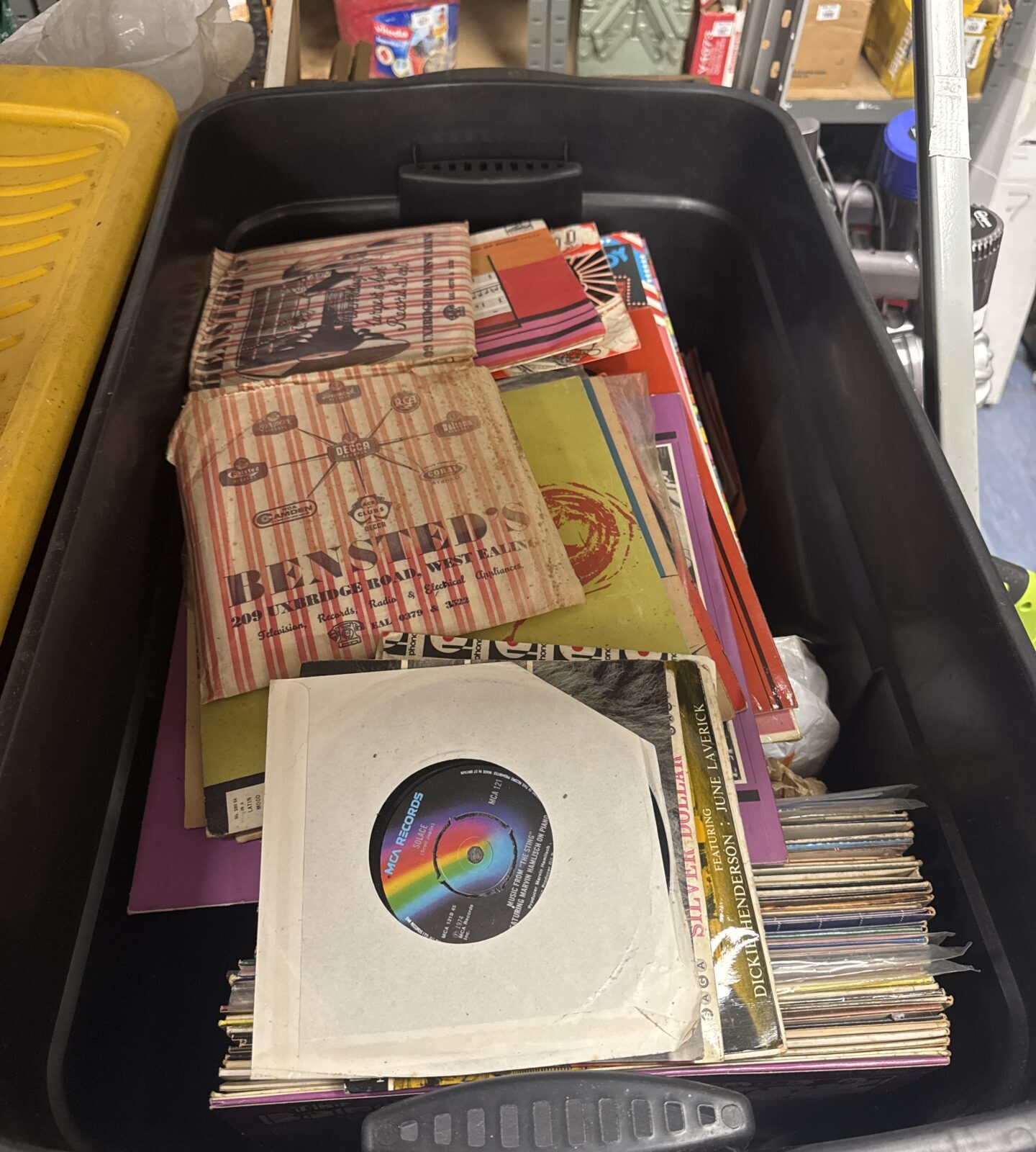 Very large box of assorted vinyl records