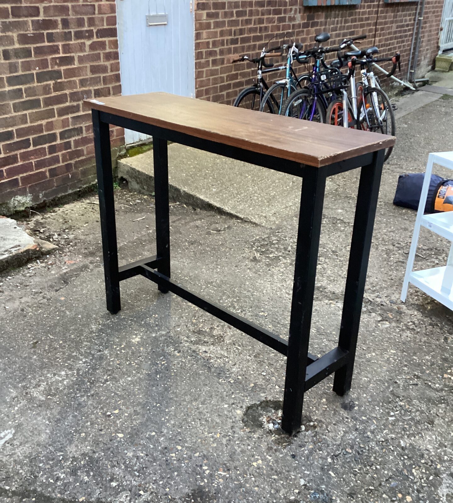 Tall Table with metal legs