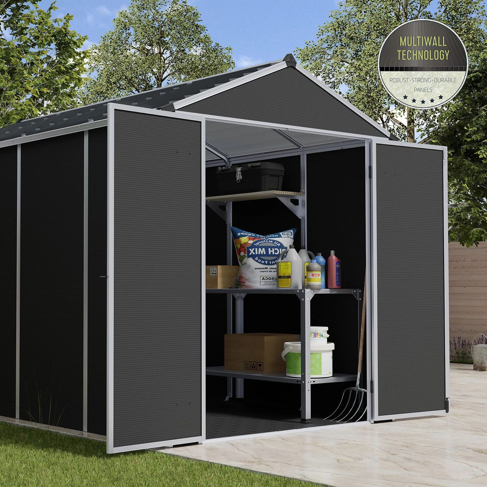 New aluminium framed shed 3m x 1.75m