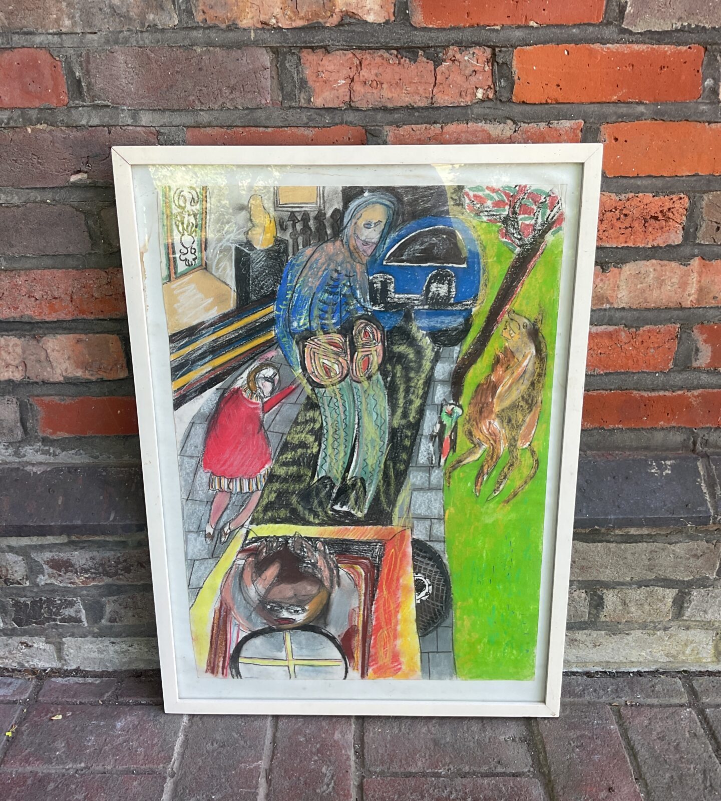 Original judith bibby surrealist pastel artwork