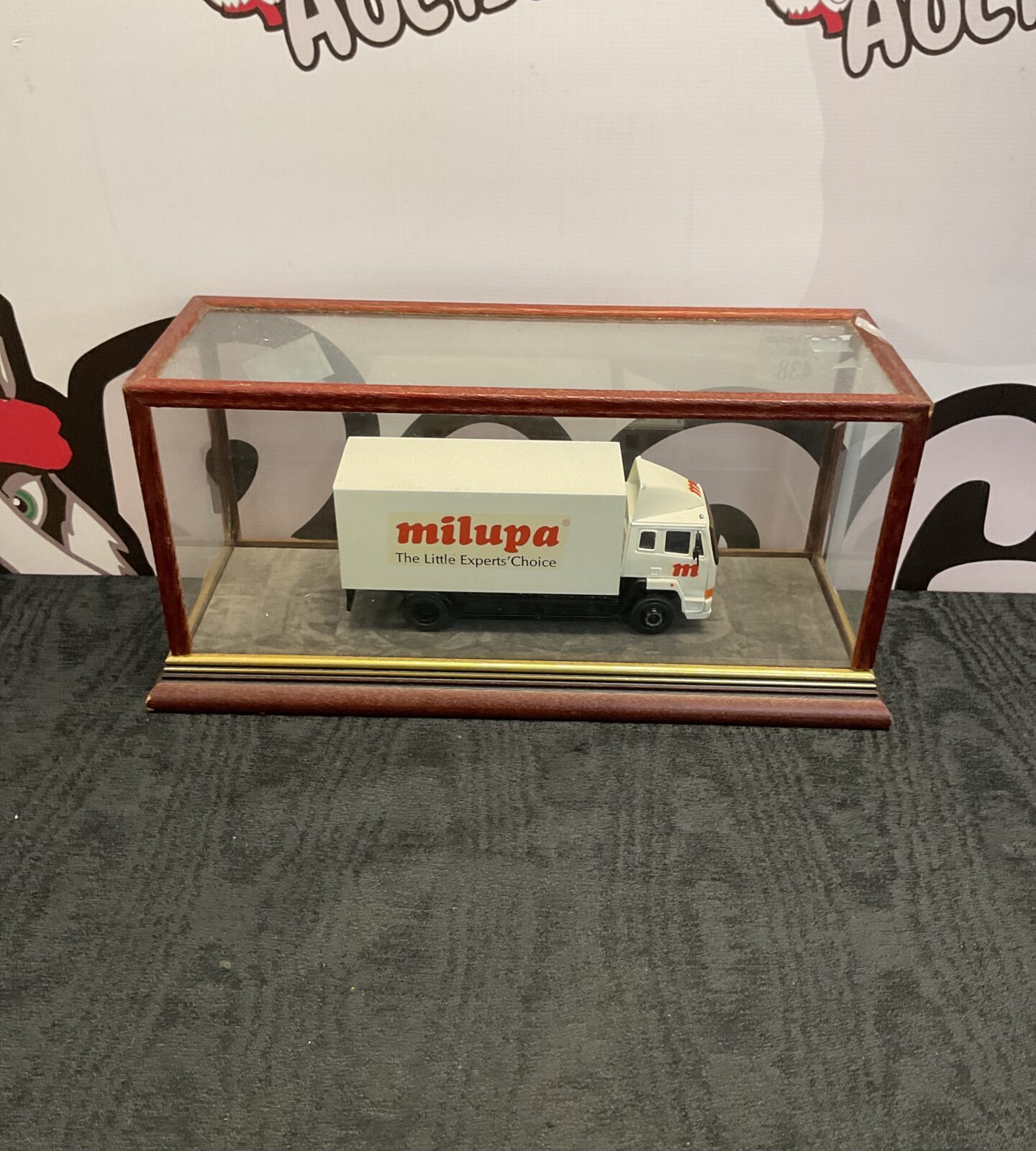 Leyland milupa model truck in wooden display case