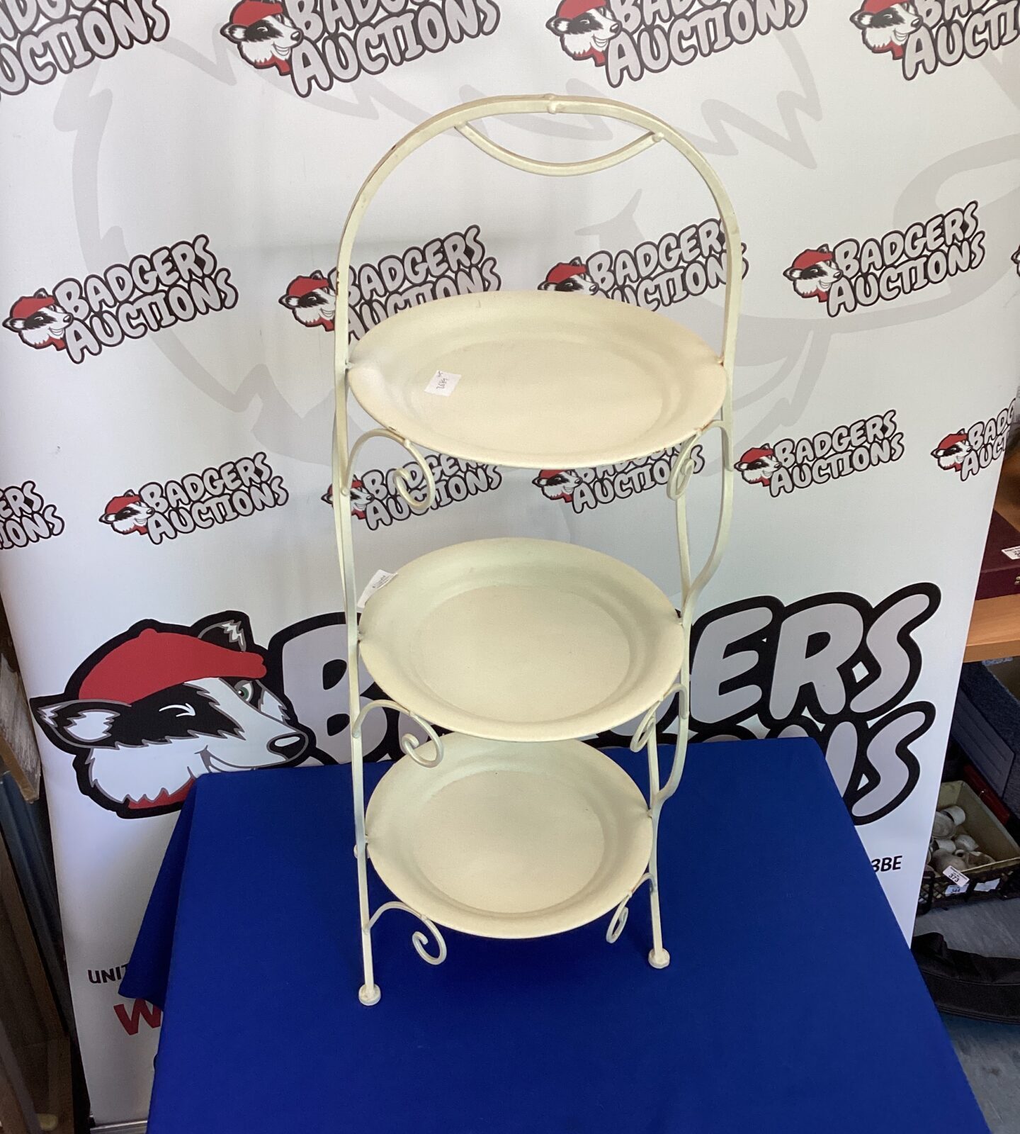 White metal Three Tier Cake Stand
