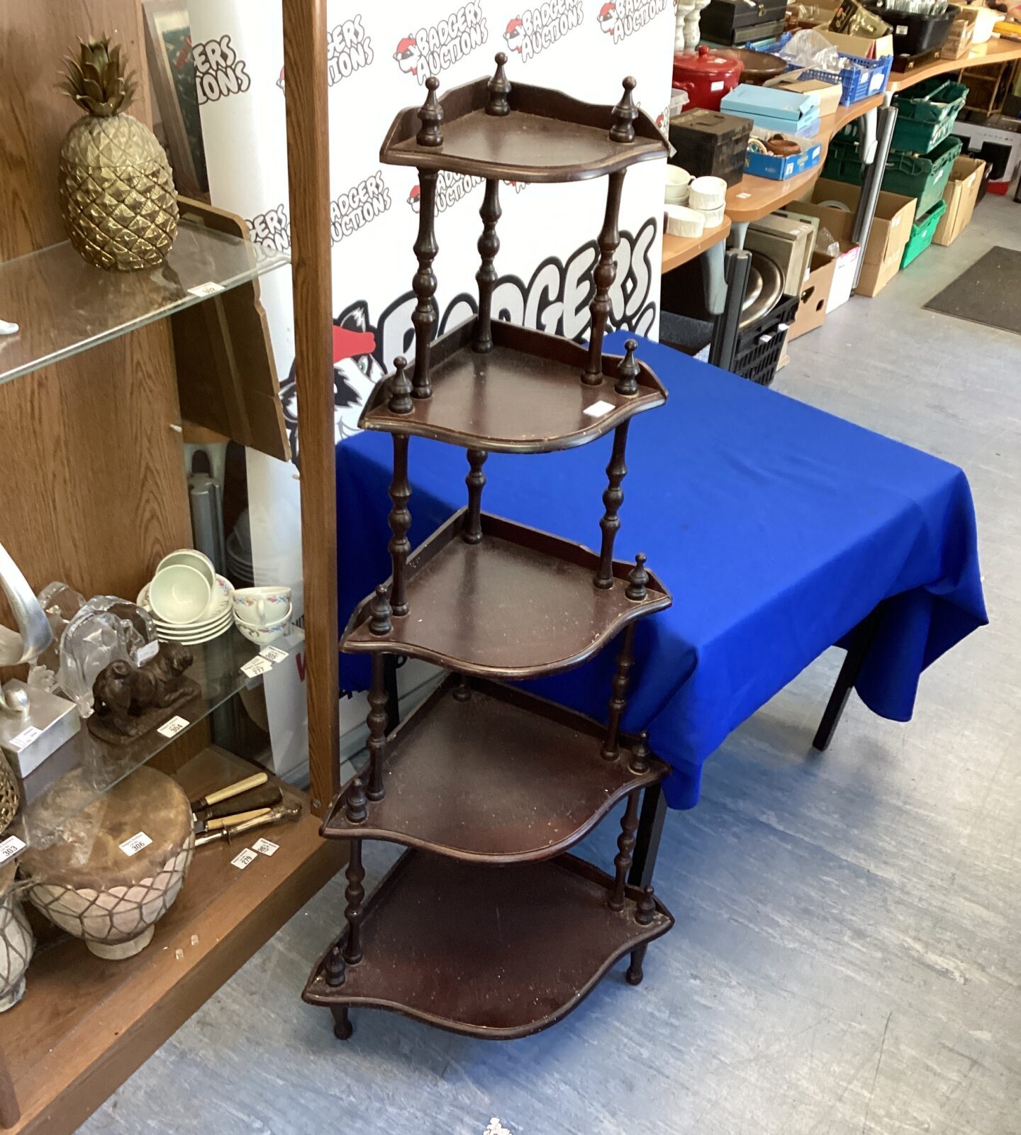 Vintage Mahogany Five tier Whatnot