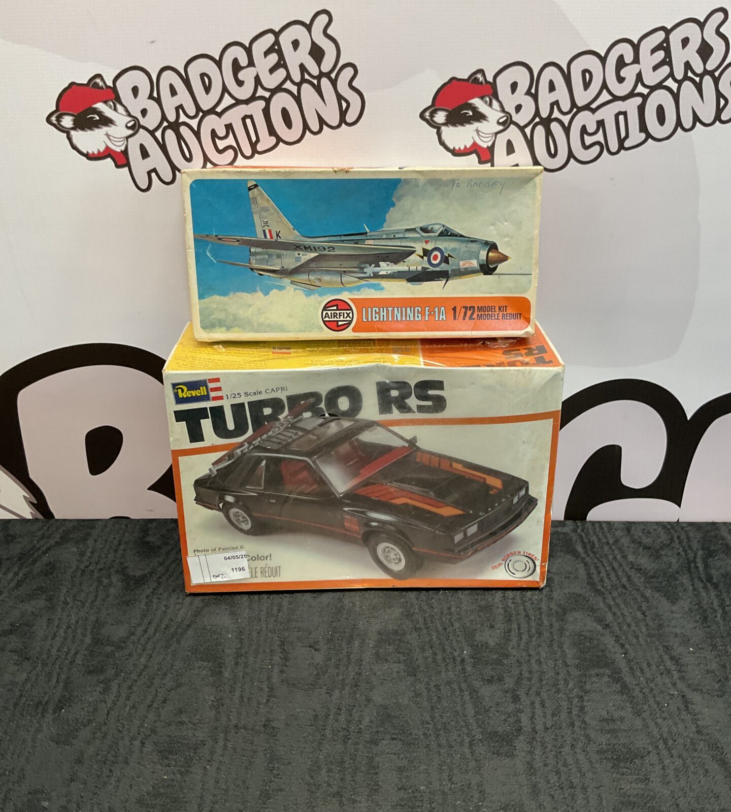 Sealed Revell Turbo rs model kit and airfix lightning F-1A model kit