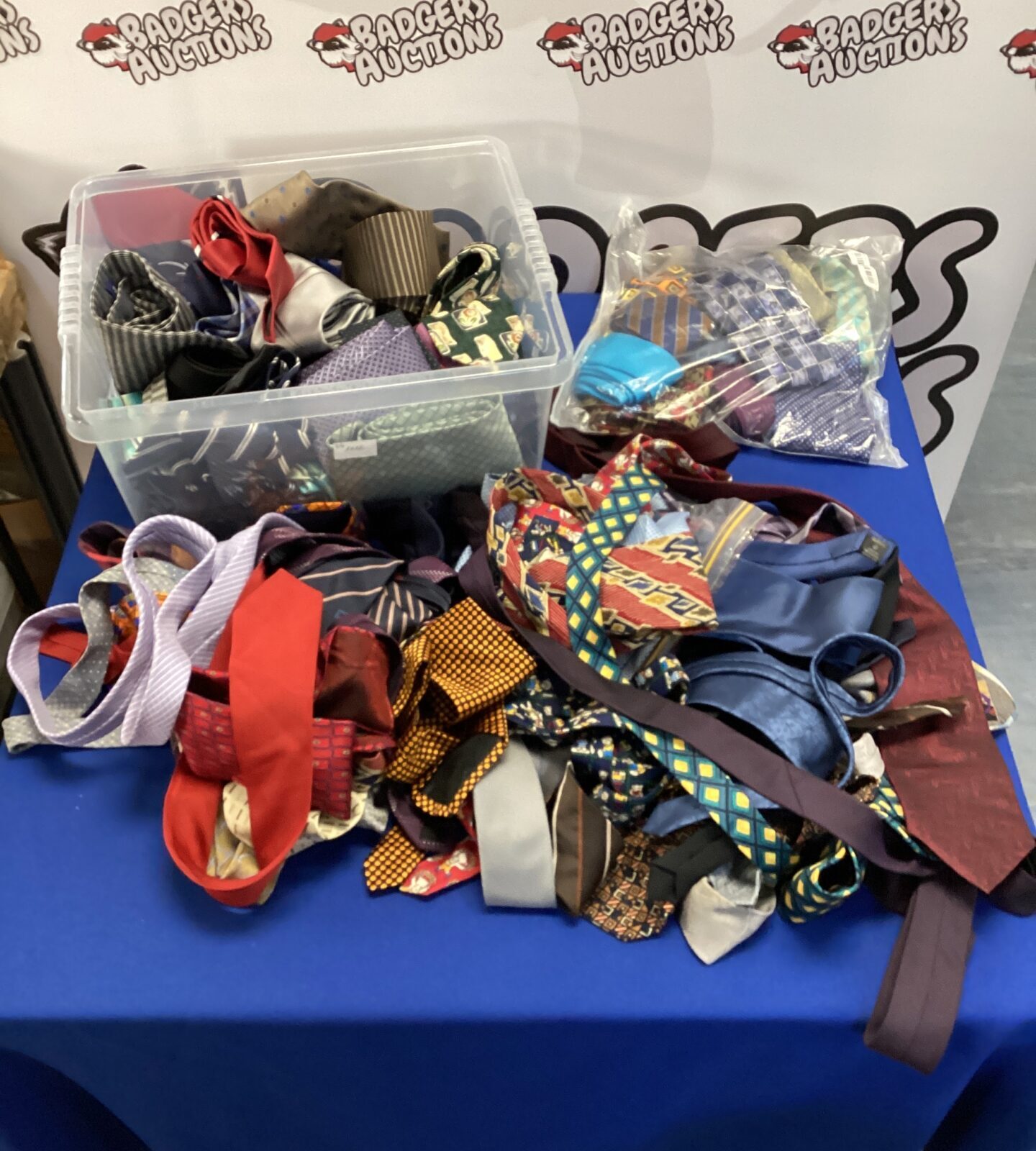 Large collection of silk ties