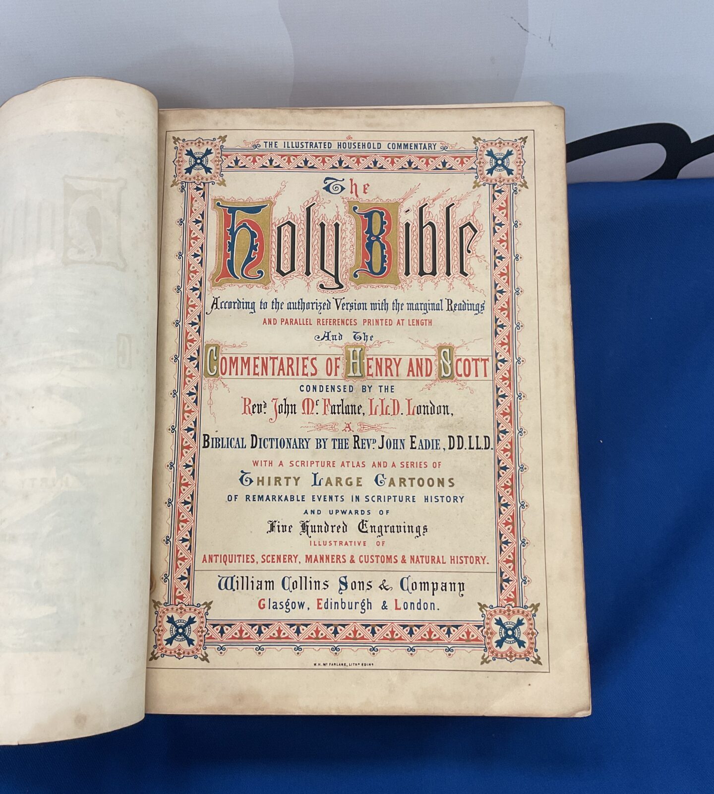 1892 w h mcfarlane illustrated holy bible - Image 2