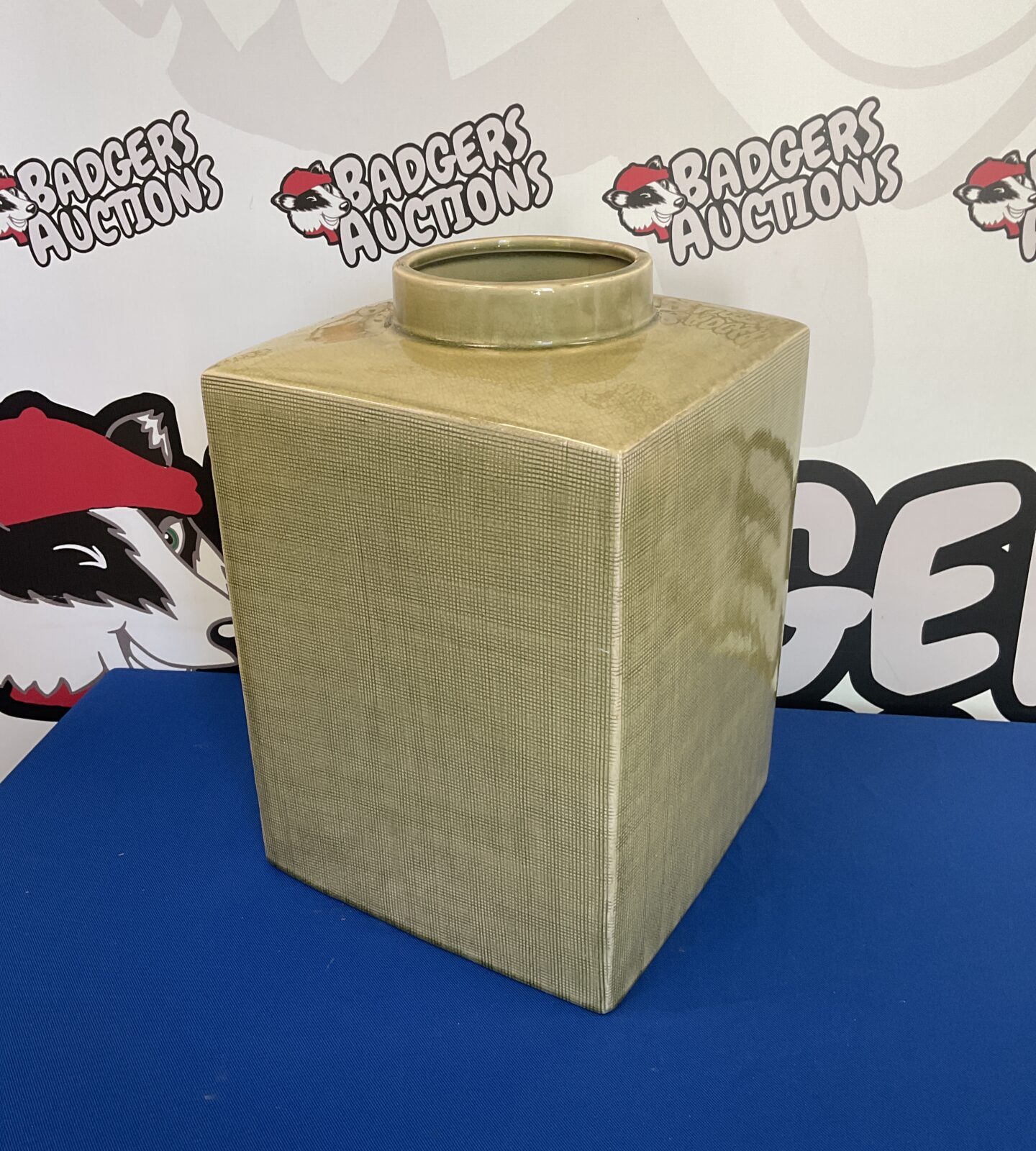 Large modern ceramic 14” vase