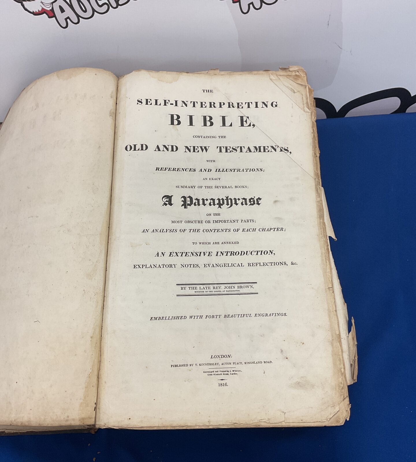 1832 dated c brightly & t kinnersley old & New Testament bible - Image 3