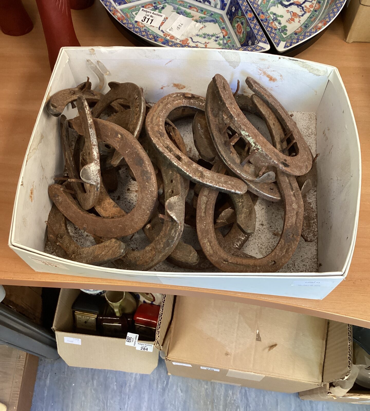 Collection of horseshoes