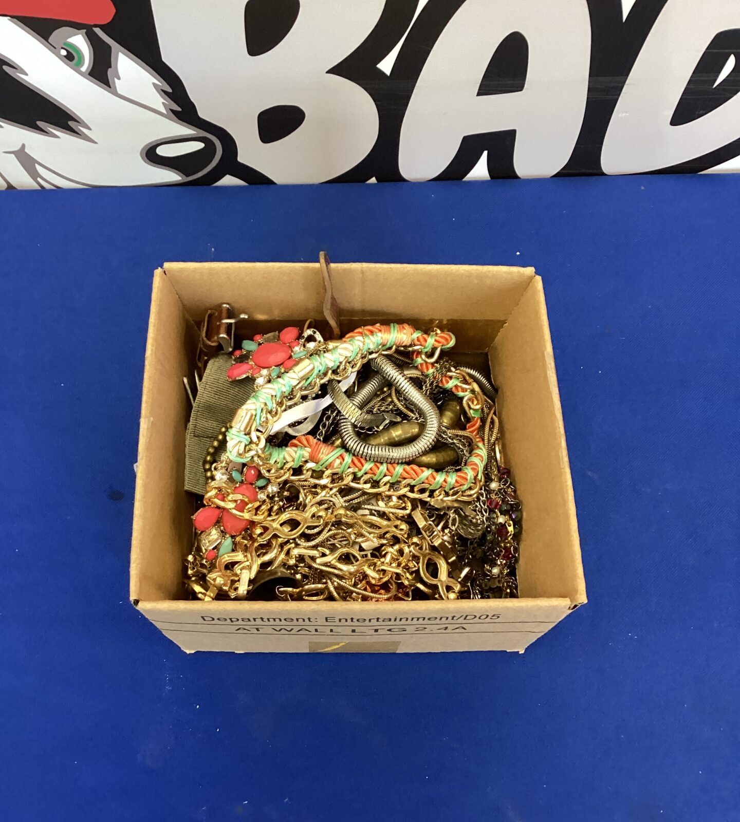 Box of costume jewellery