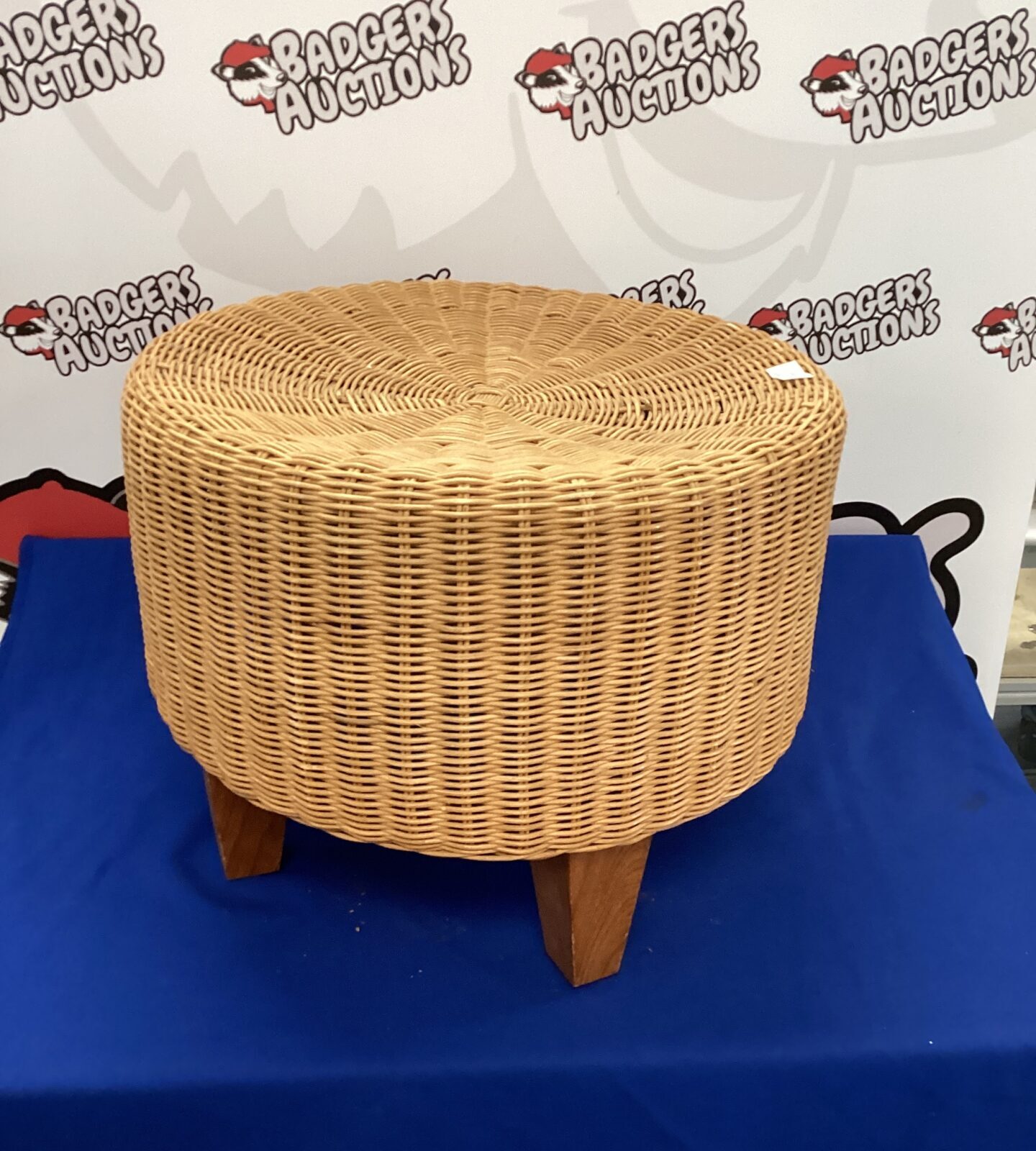 Woven footstool
