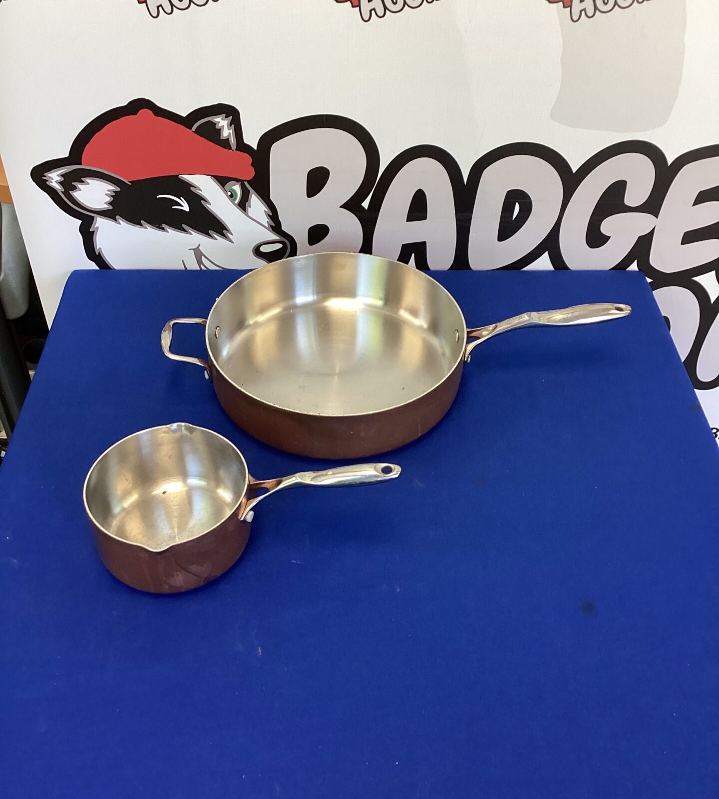 Two Stella copper based Pans