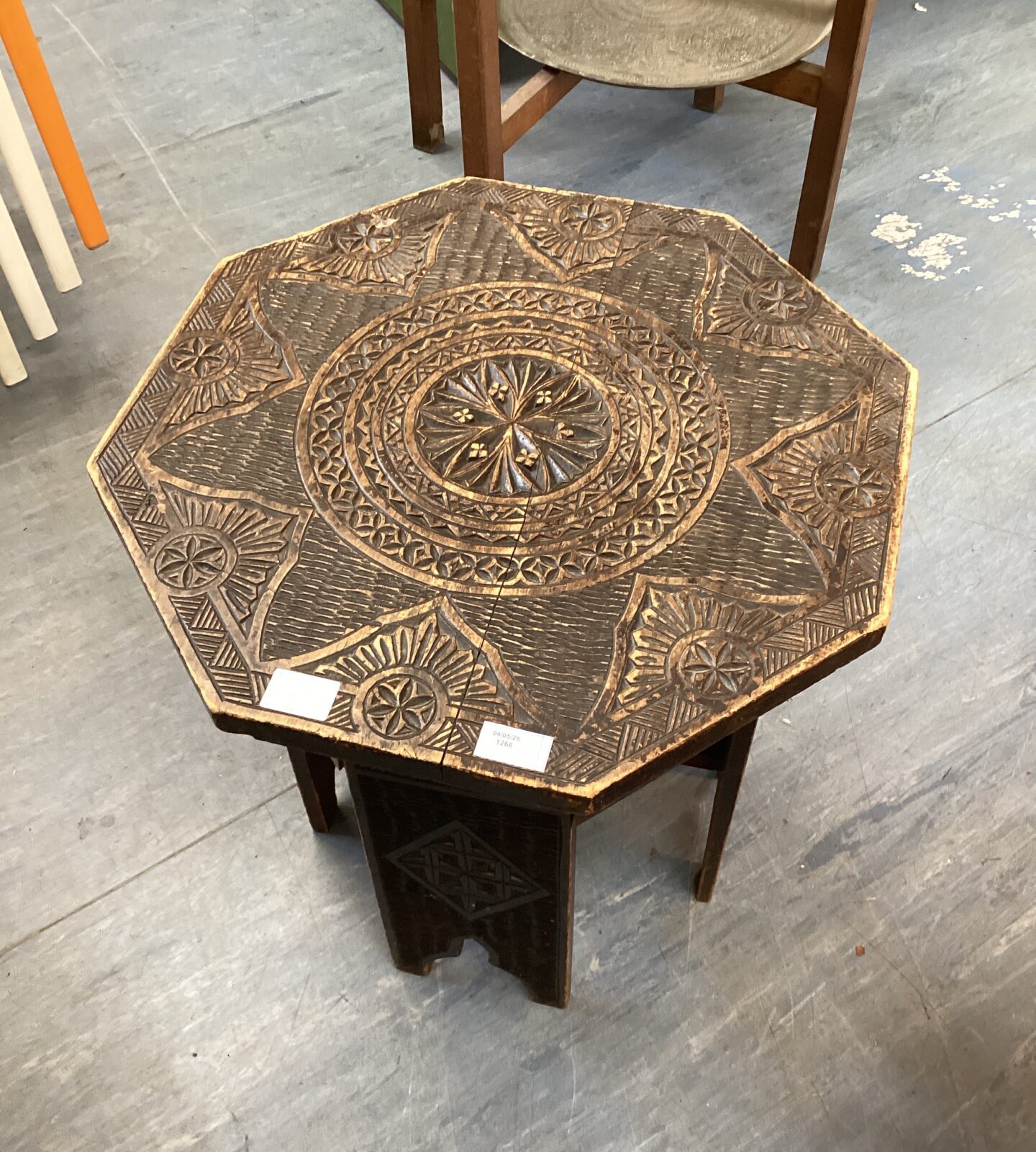 carved indian table