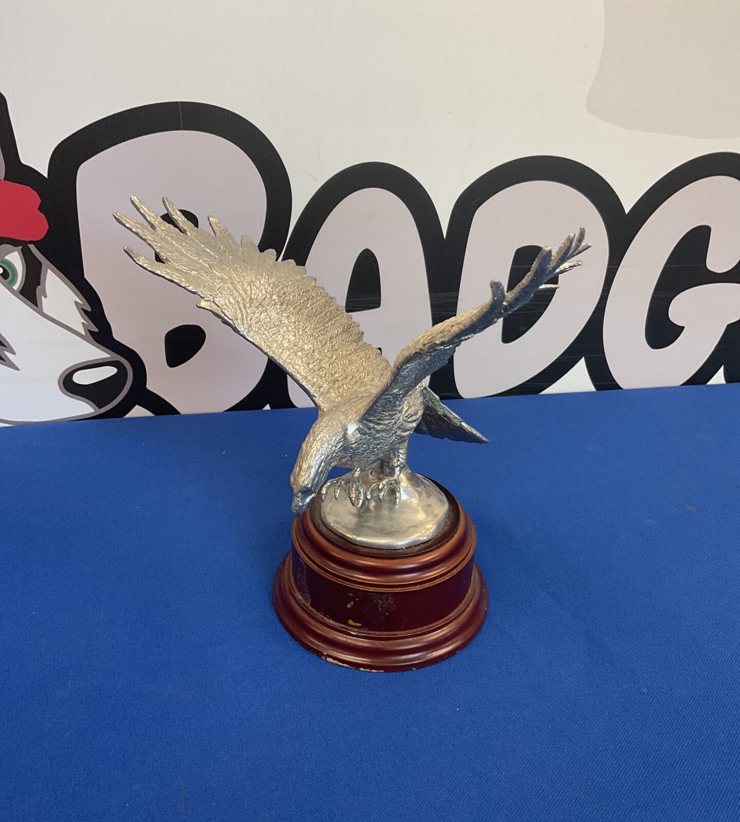 White metal raf eagle on plinth