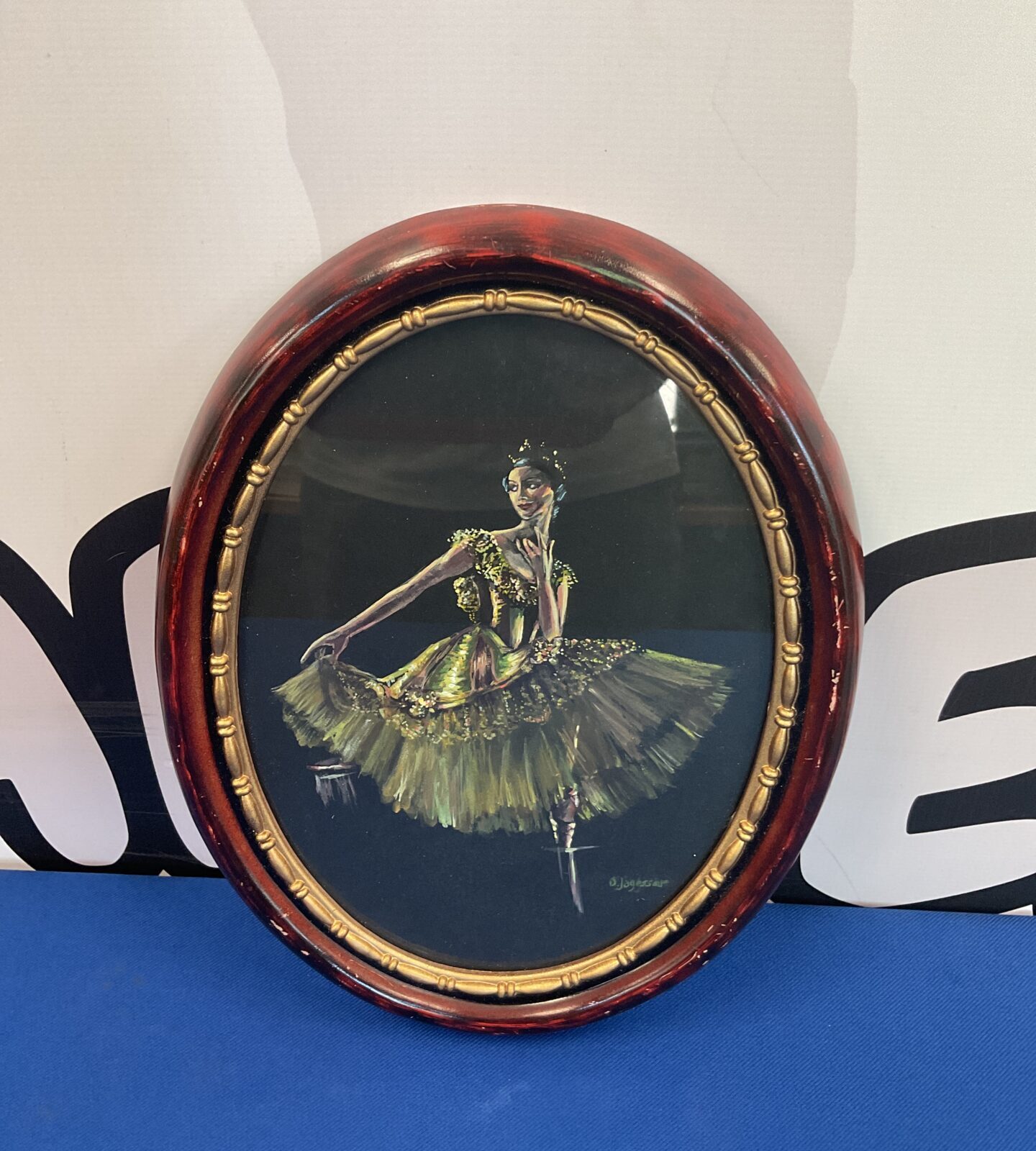 D jagessolf framed oil painting of a ballerina