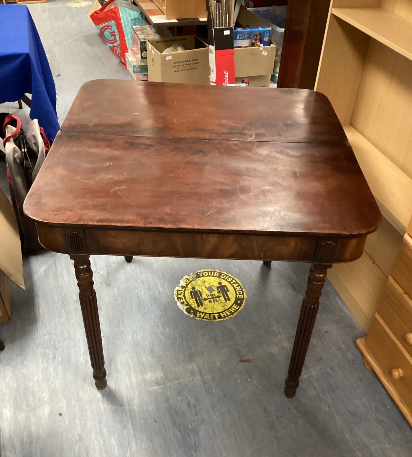 Antique Victorian Folding Table - Image 2